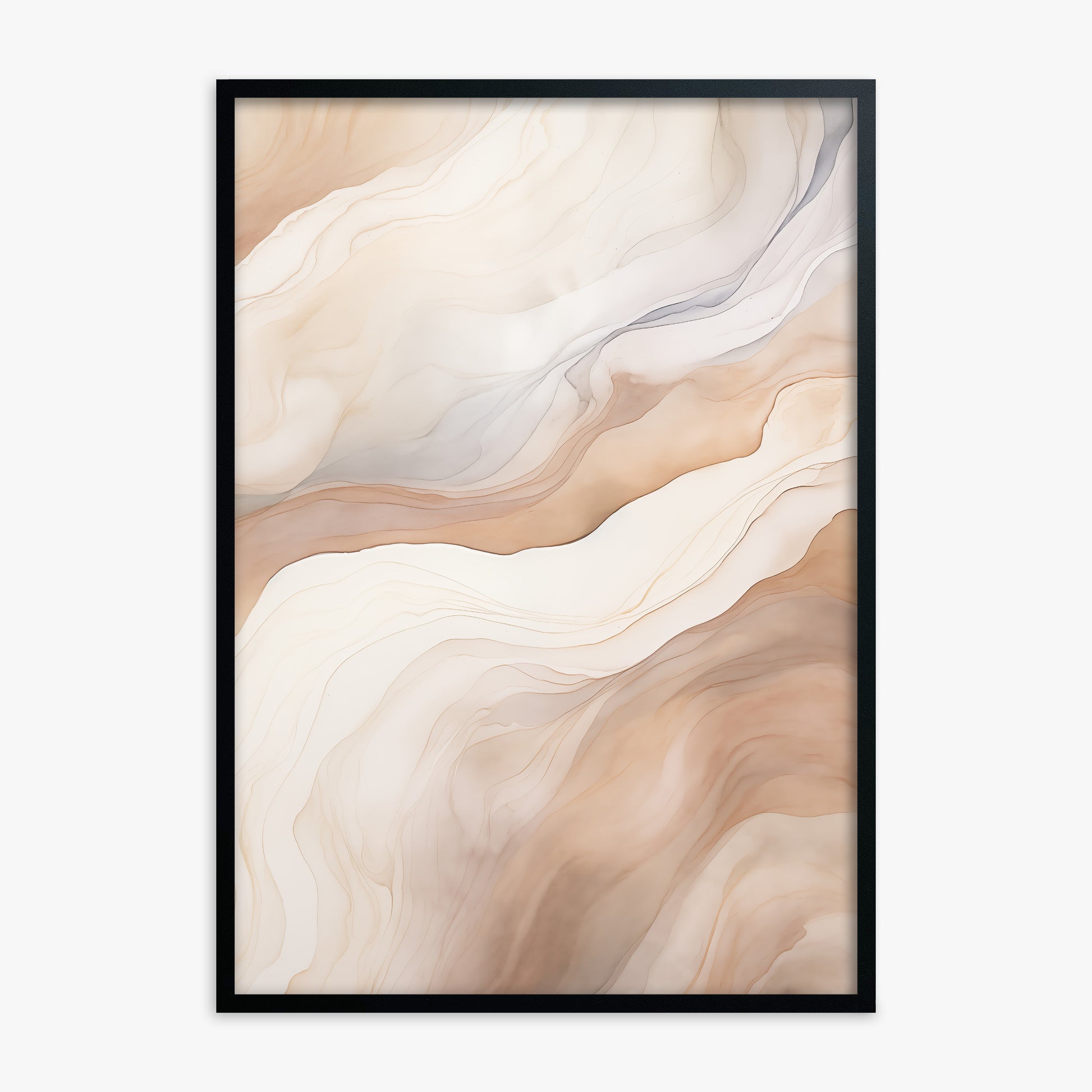 Liquid Strata, Black Framed Poster With Black Frame