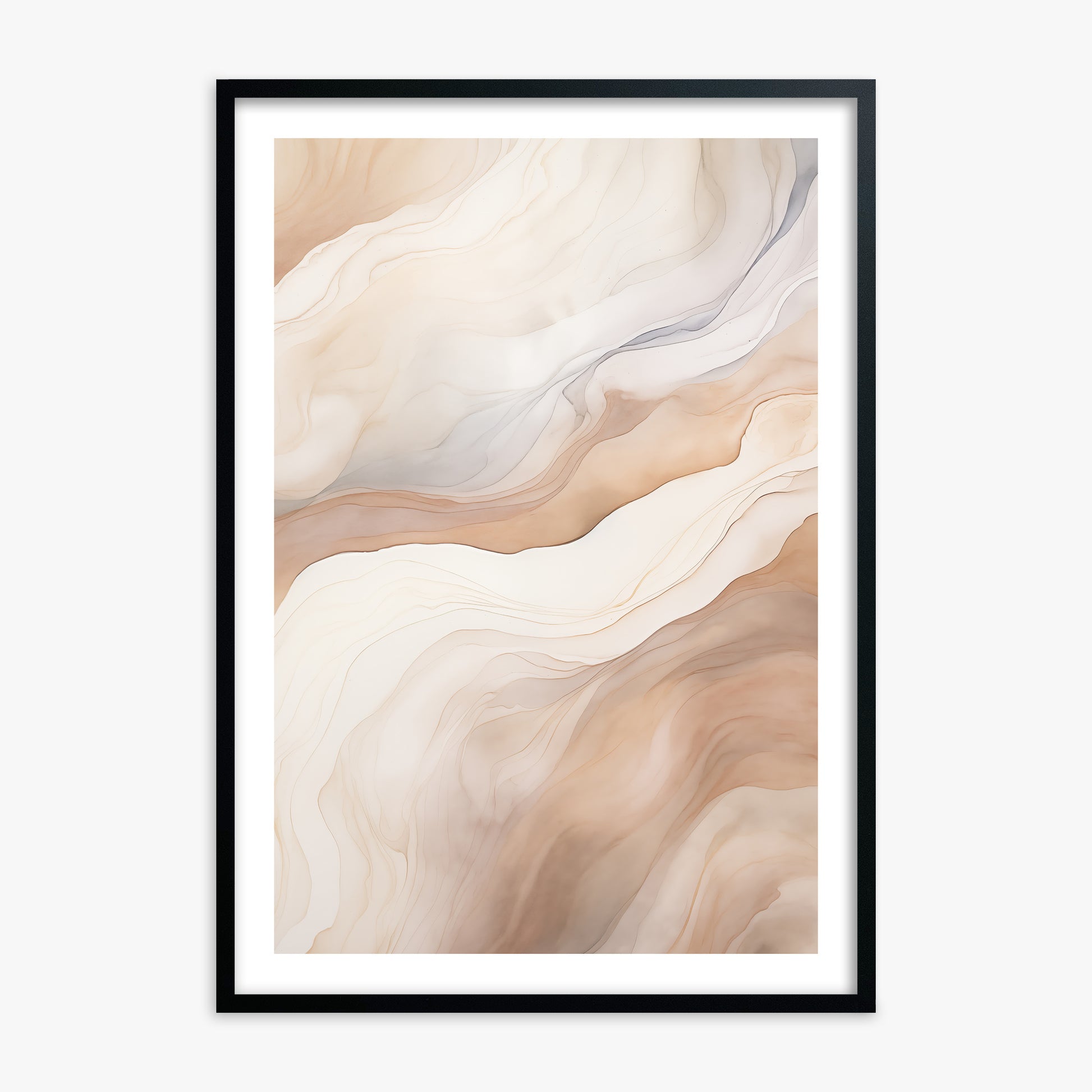 Liquid Strata, 70x100cm Framed Poster With Black Frame