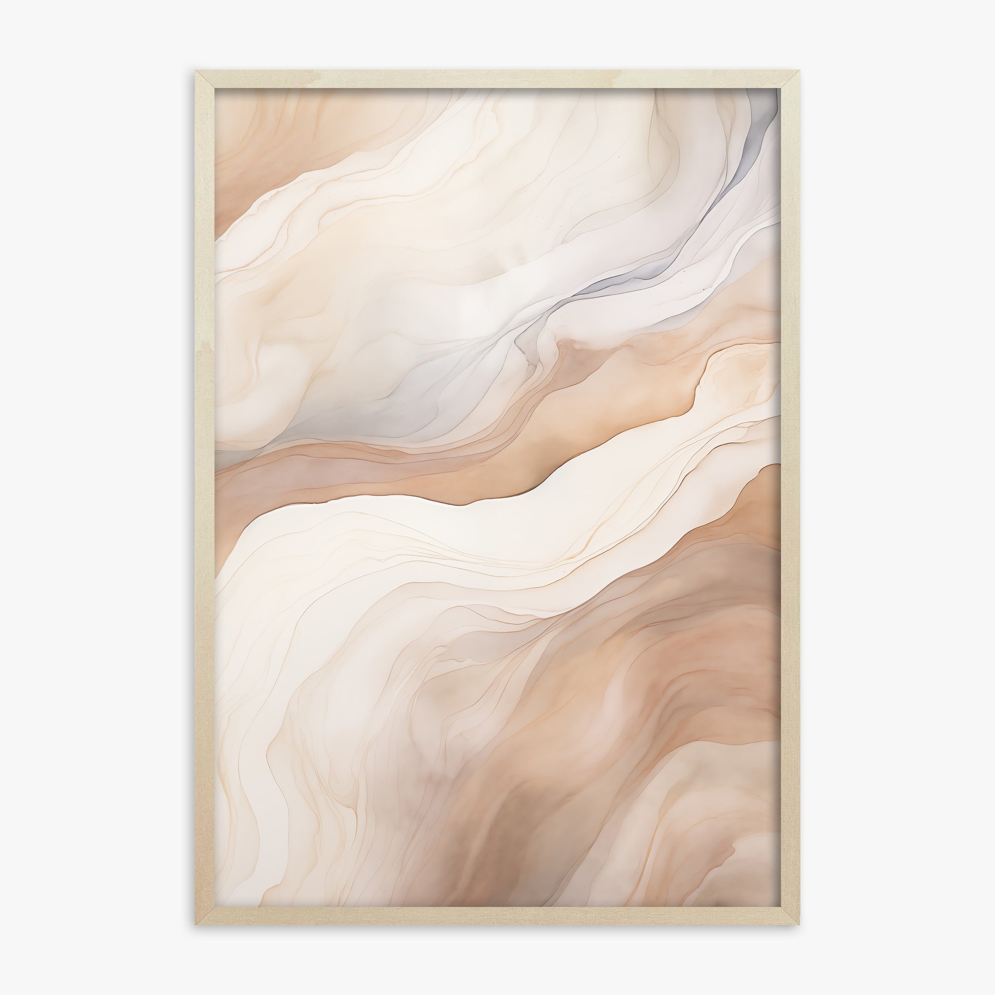 Liquid Strata, 70x100cm Framed Poster With Lime Wood Frame