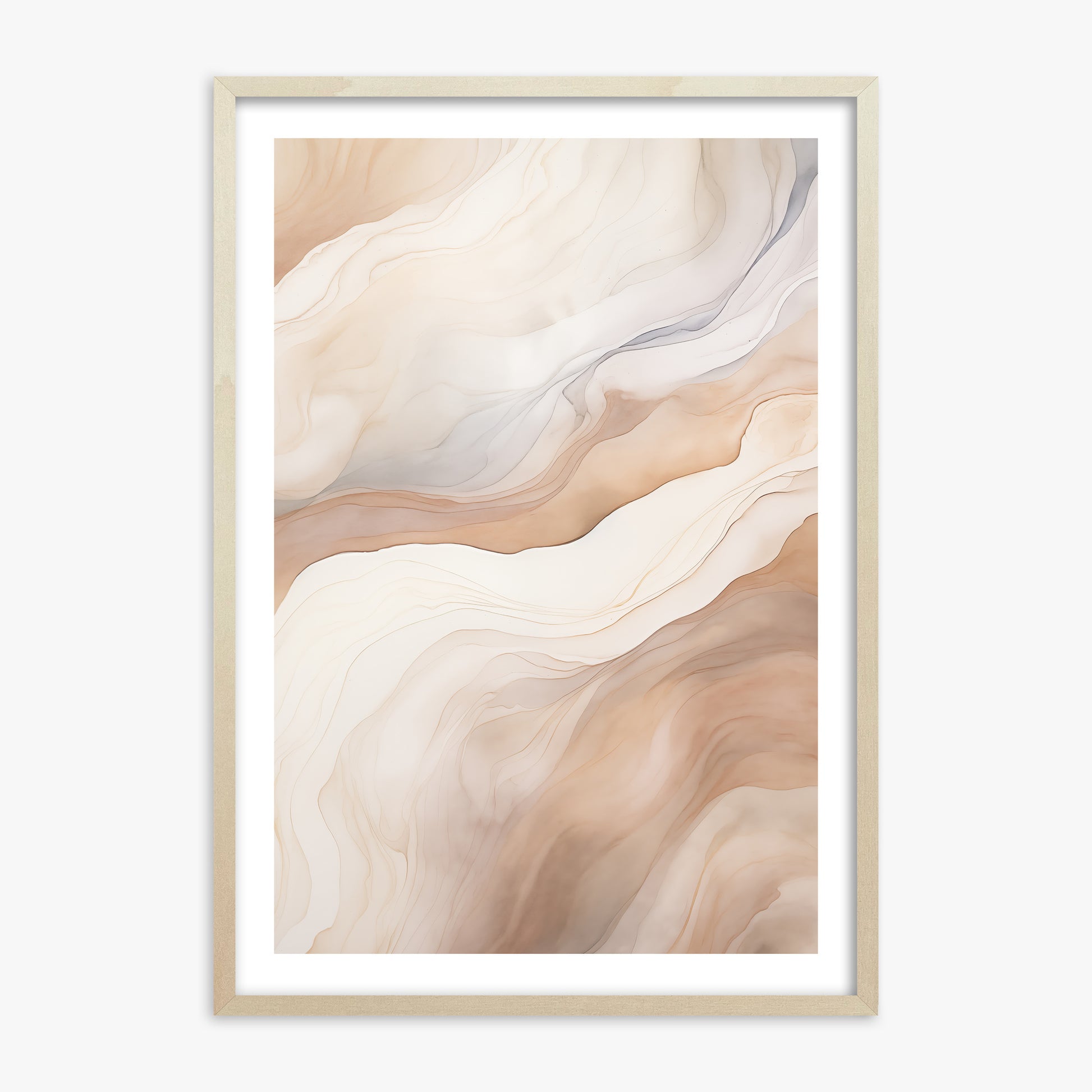 Liquid Strata, 70x100cm Framed Poster With Lime Wood Frame