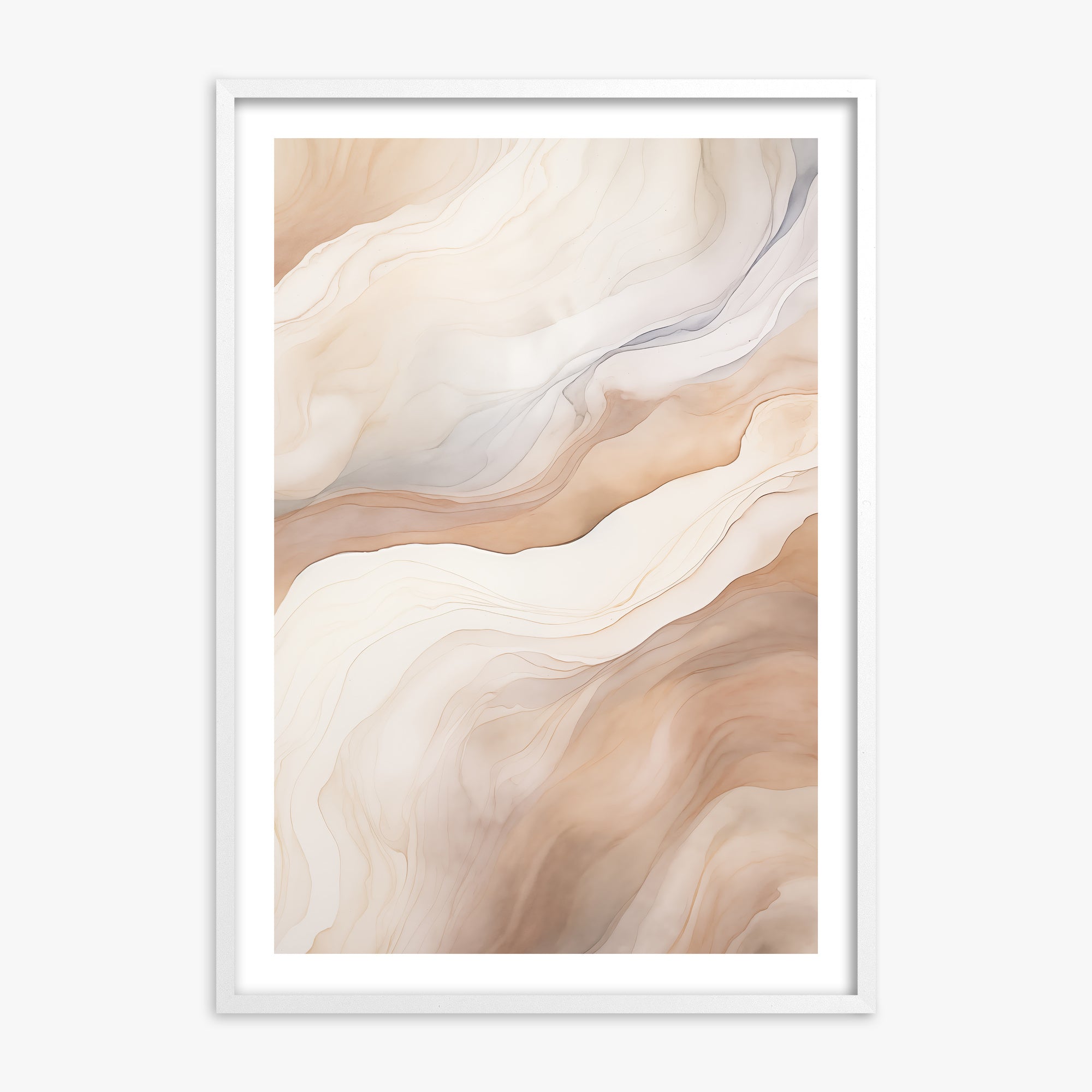 Liquid Strata, 70x100cm Framed Poster With White Frame