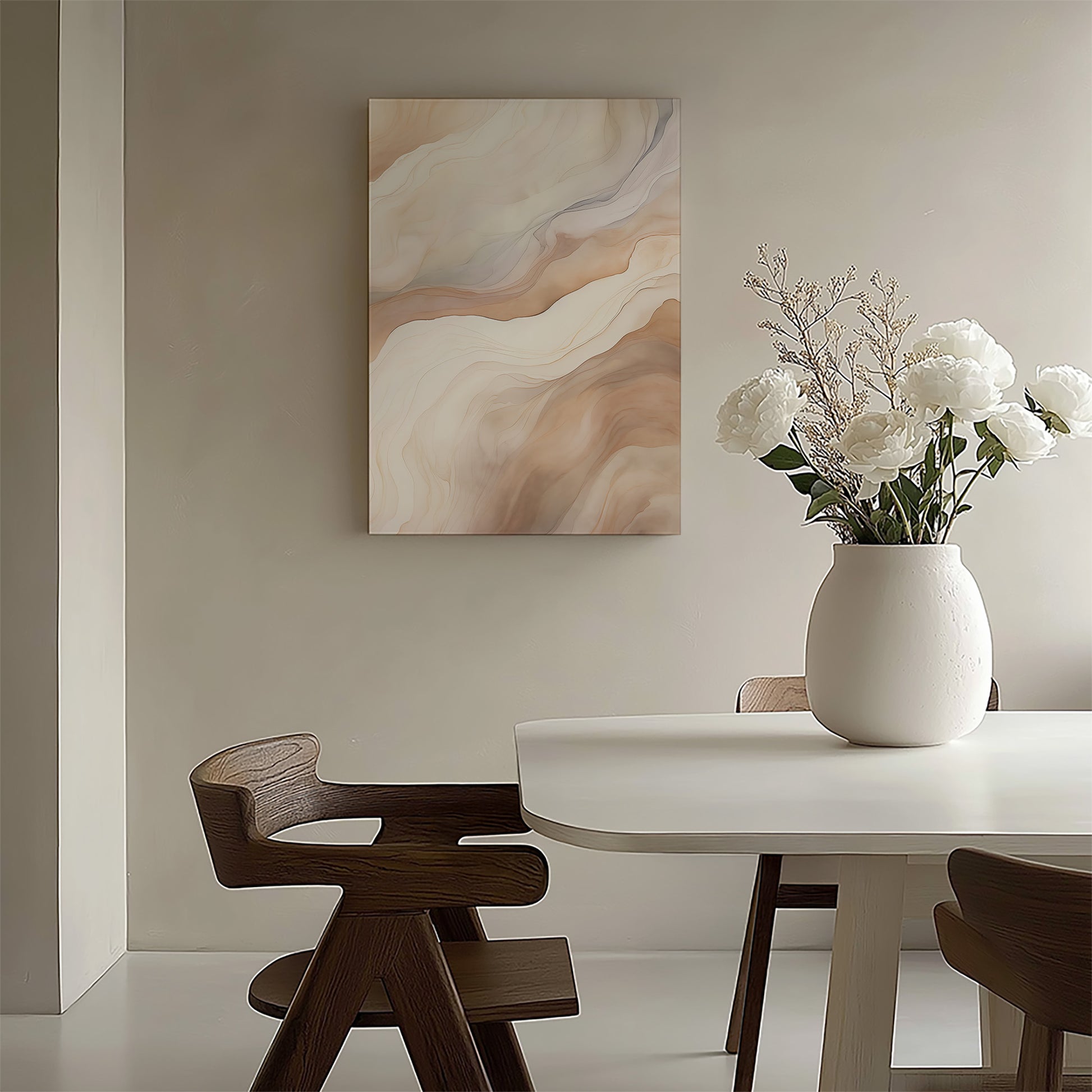 Design Concept No. 58 for Liquid Strata Modern Satin Canvas Poster Art