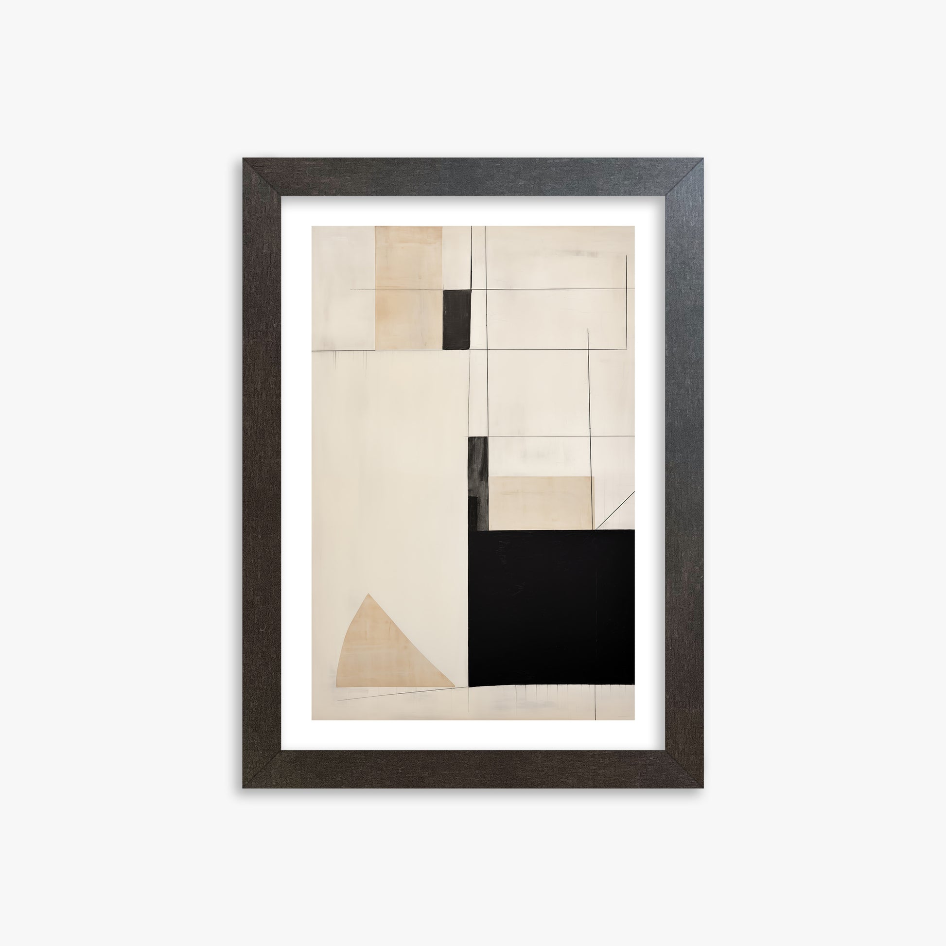Urban Geometry, 21x30cm Framed Poster With Espresso Frame
