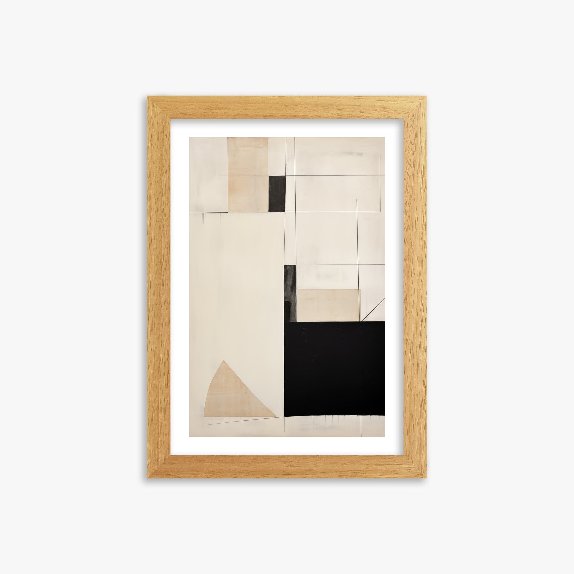Urban Geometry, 21x30cm Framed Poster With Oak Frame