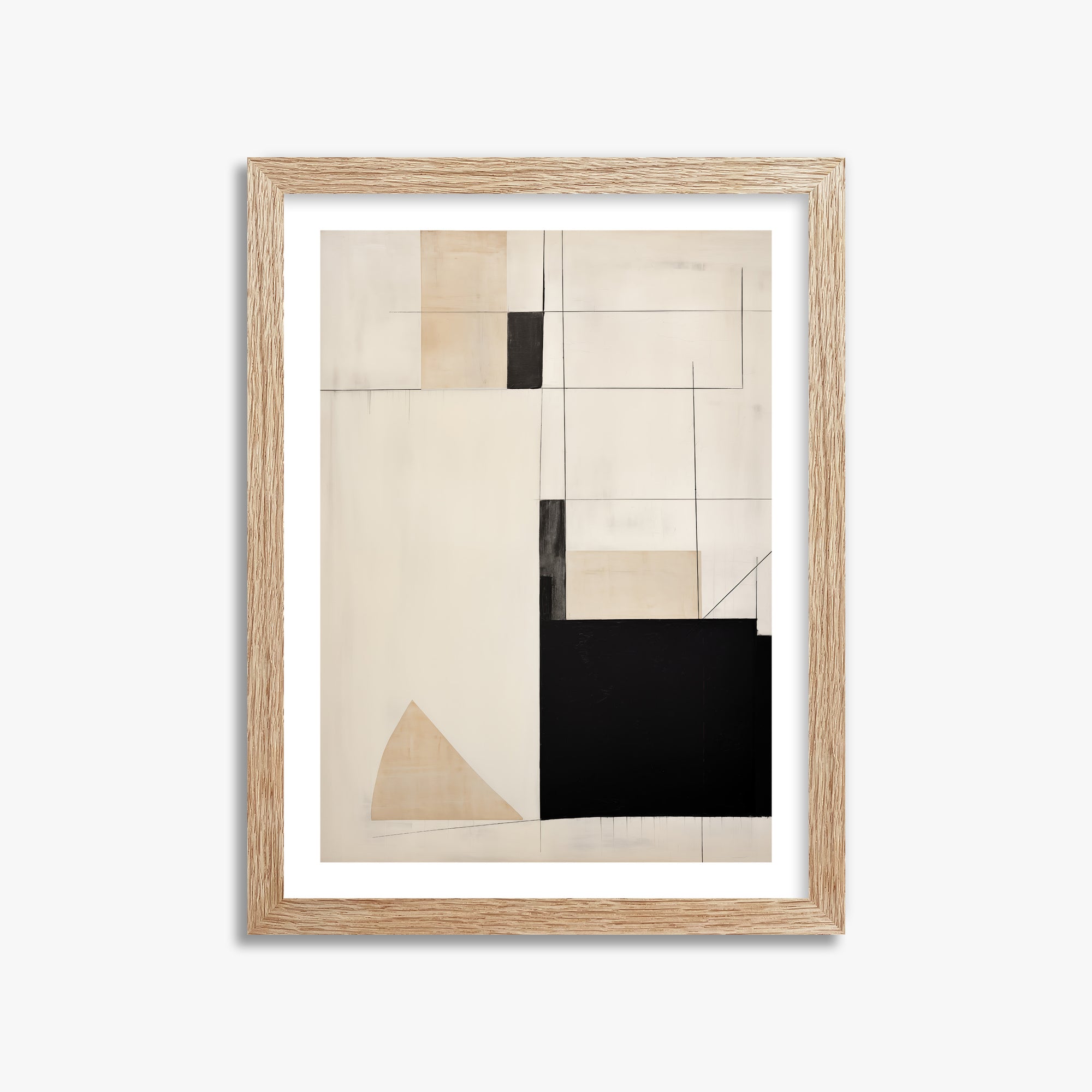 Urban Geometry, 30x40cm Framed Poster With Raw Oak Frame