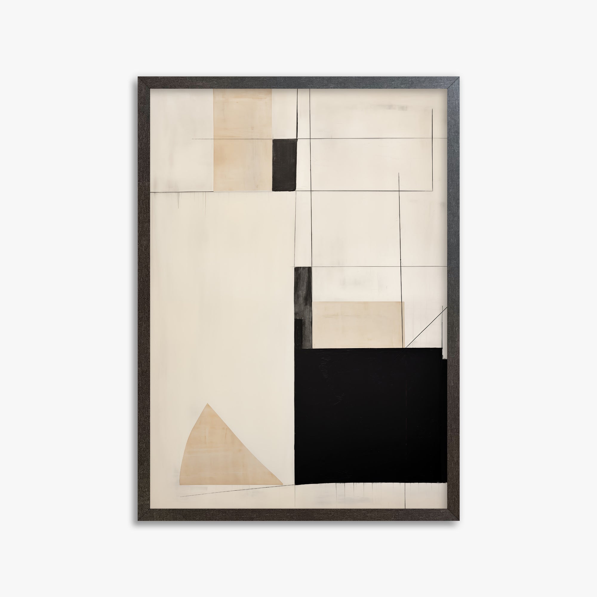 Urban Geometry, 50x70cm Framed Poster With Espresso Frame