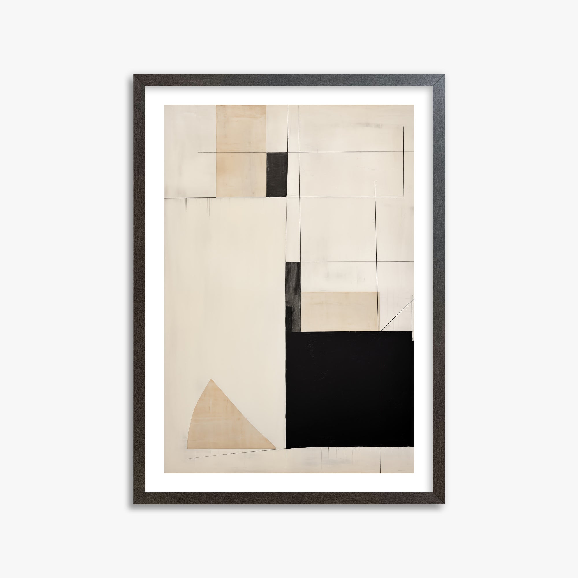 Urban Geometry, 50x70cm Framed Poster With Espresso Frame