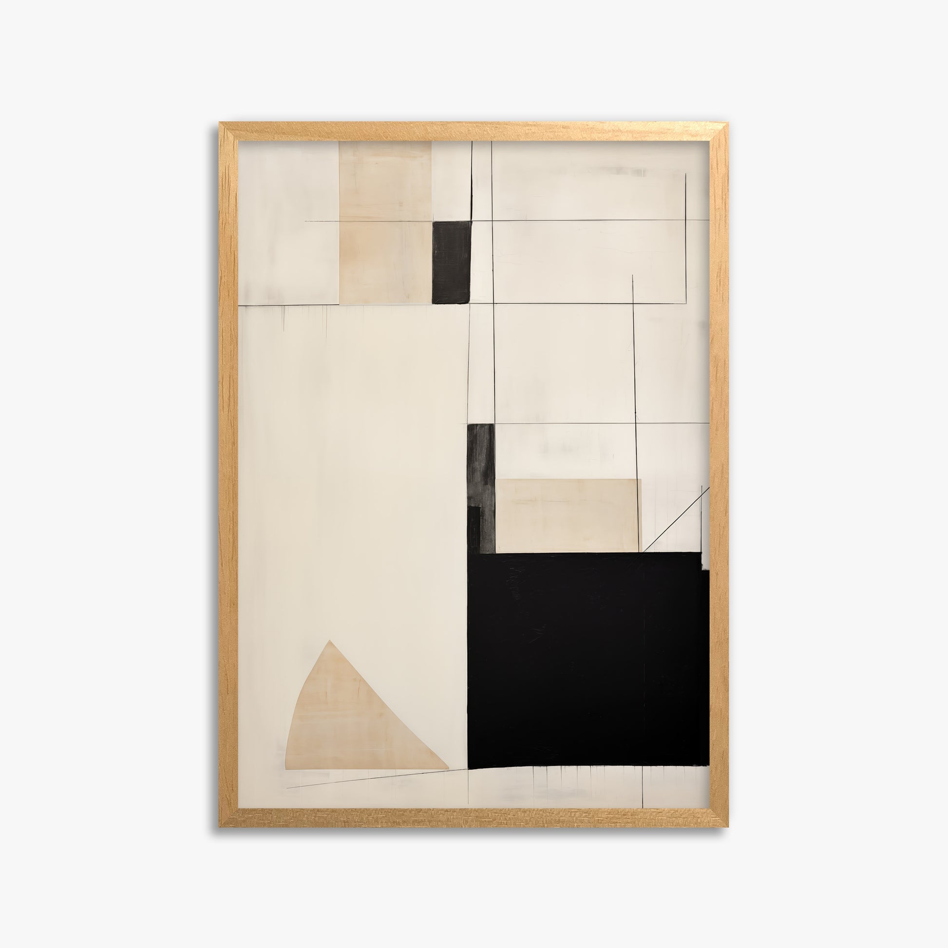 Urban Geometry, 50x70cm Framed Poster With Oak Frame