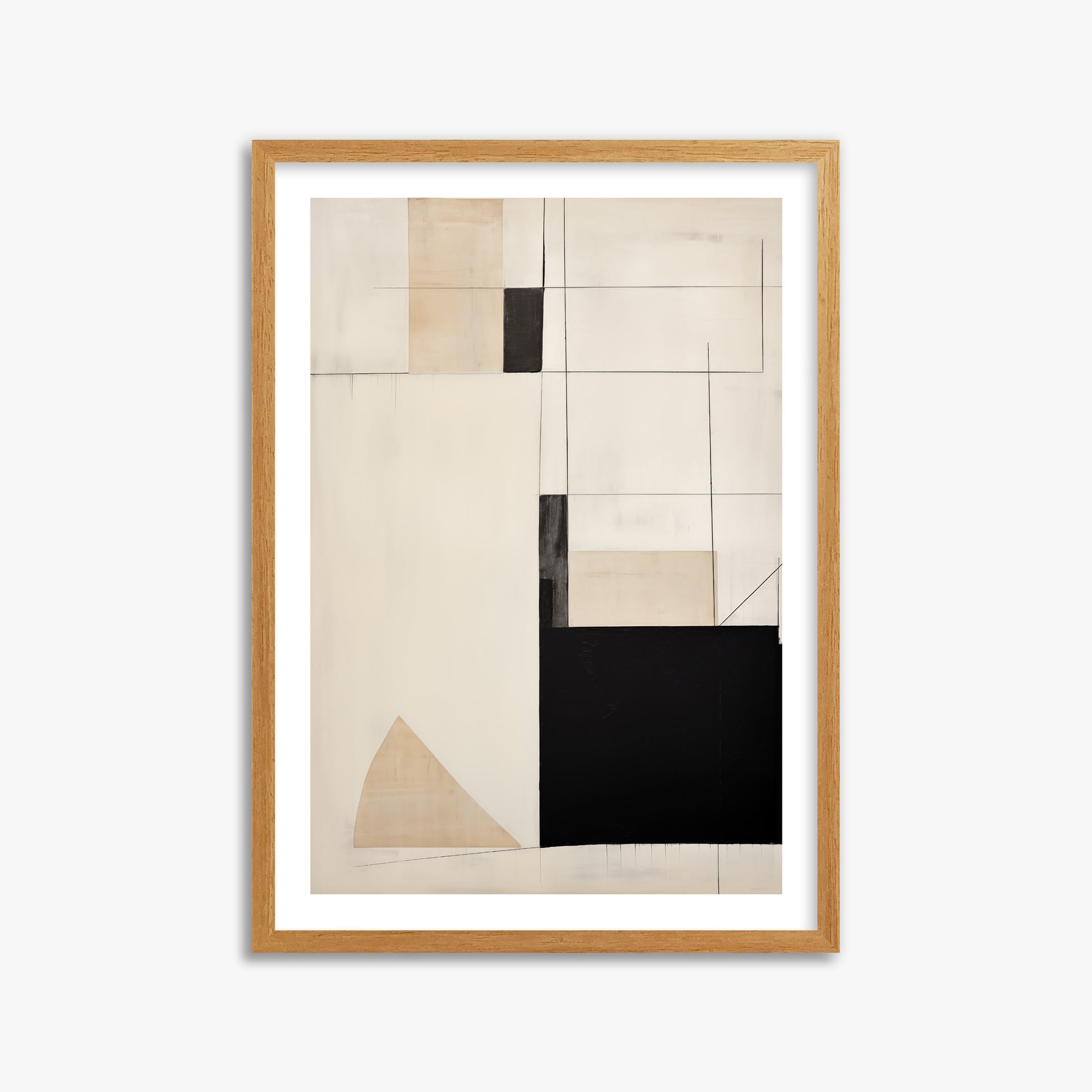 Urban Geometry, 50x70cm Framed Poster With Oak Frame