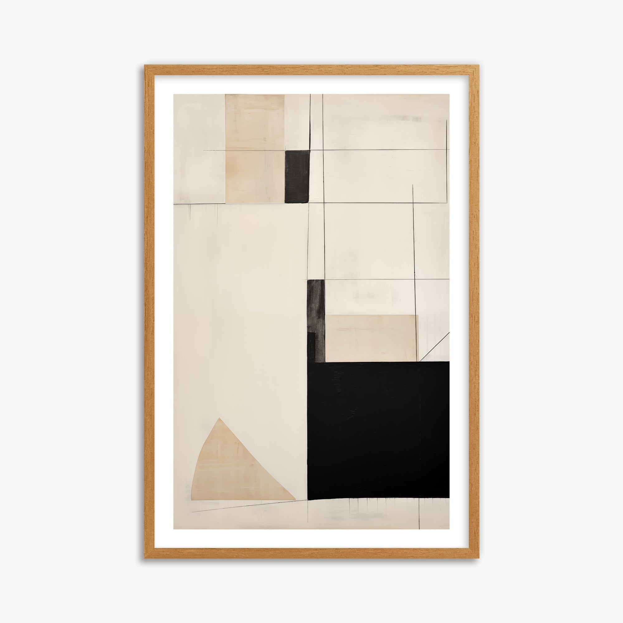 Urban Geometry, 61x91cm Framed Poster With Oak Frame
