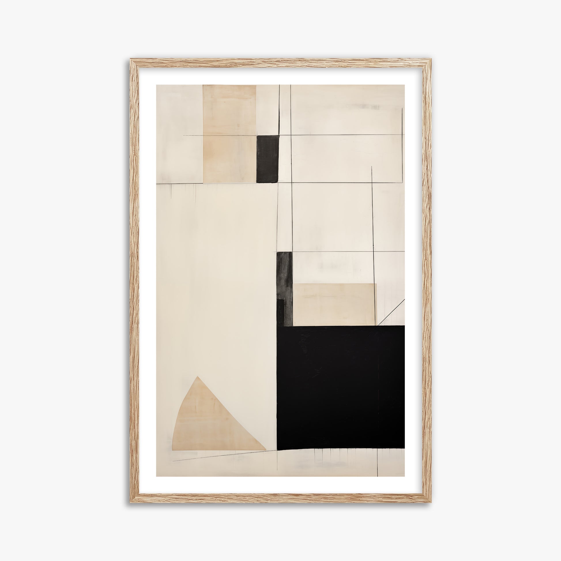 Urban Geometry, 61x91cm Framed Poster With Raw Oak Frame