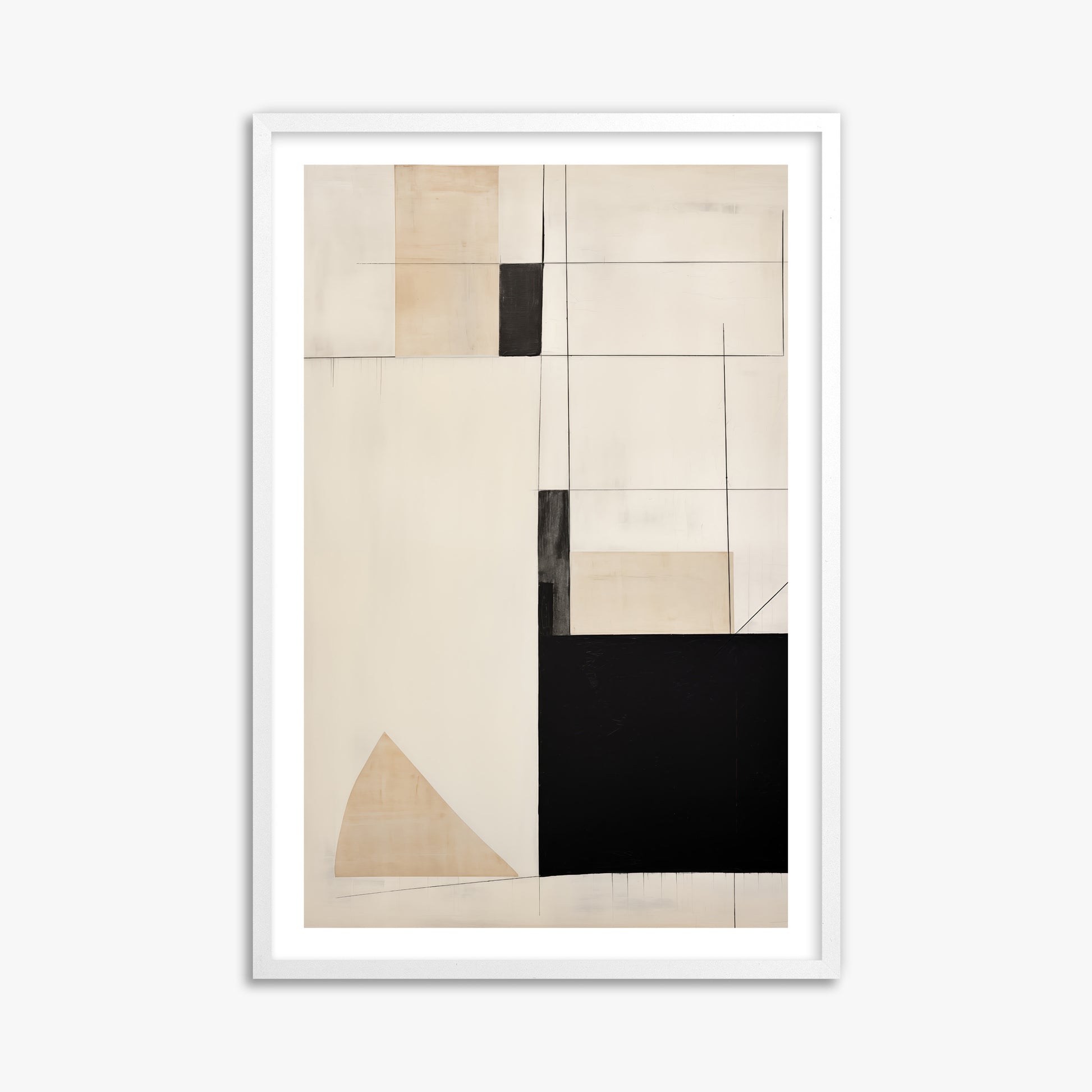 Urban Geometry, 61x91cm Framed Poster With White Frame