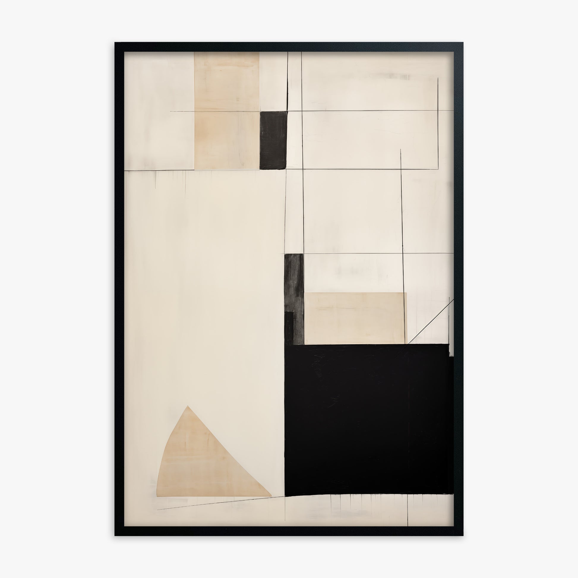 Urban Geometry, Black Framed Poster With Black Frame