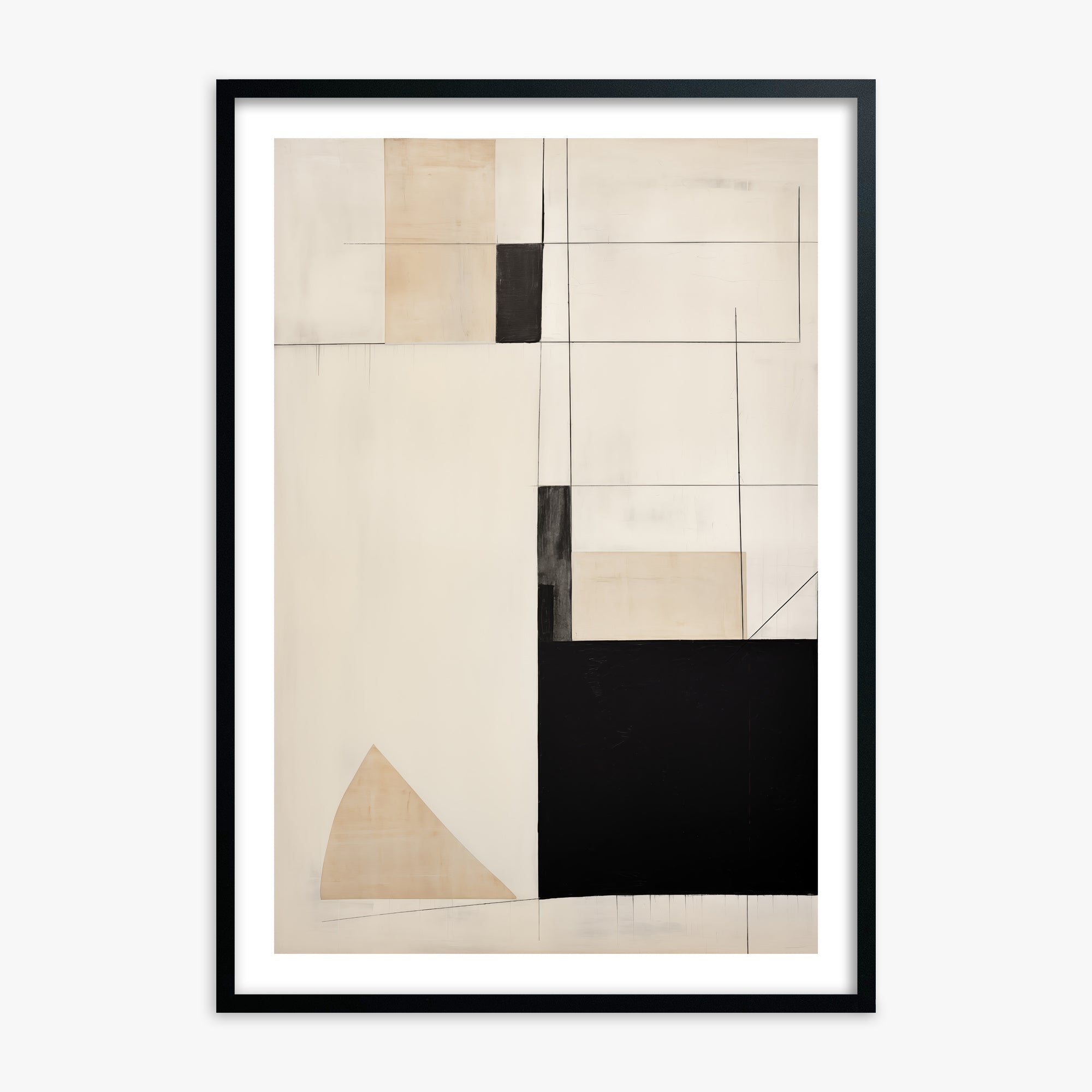 Urban Geometry, 70x100cm Framed Poster With Black Frame