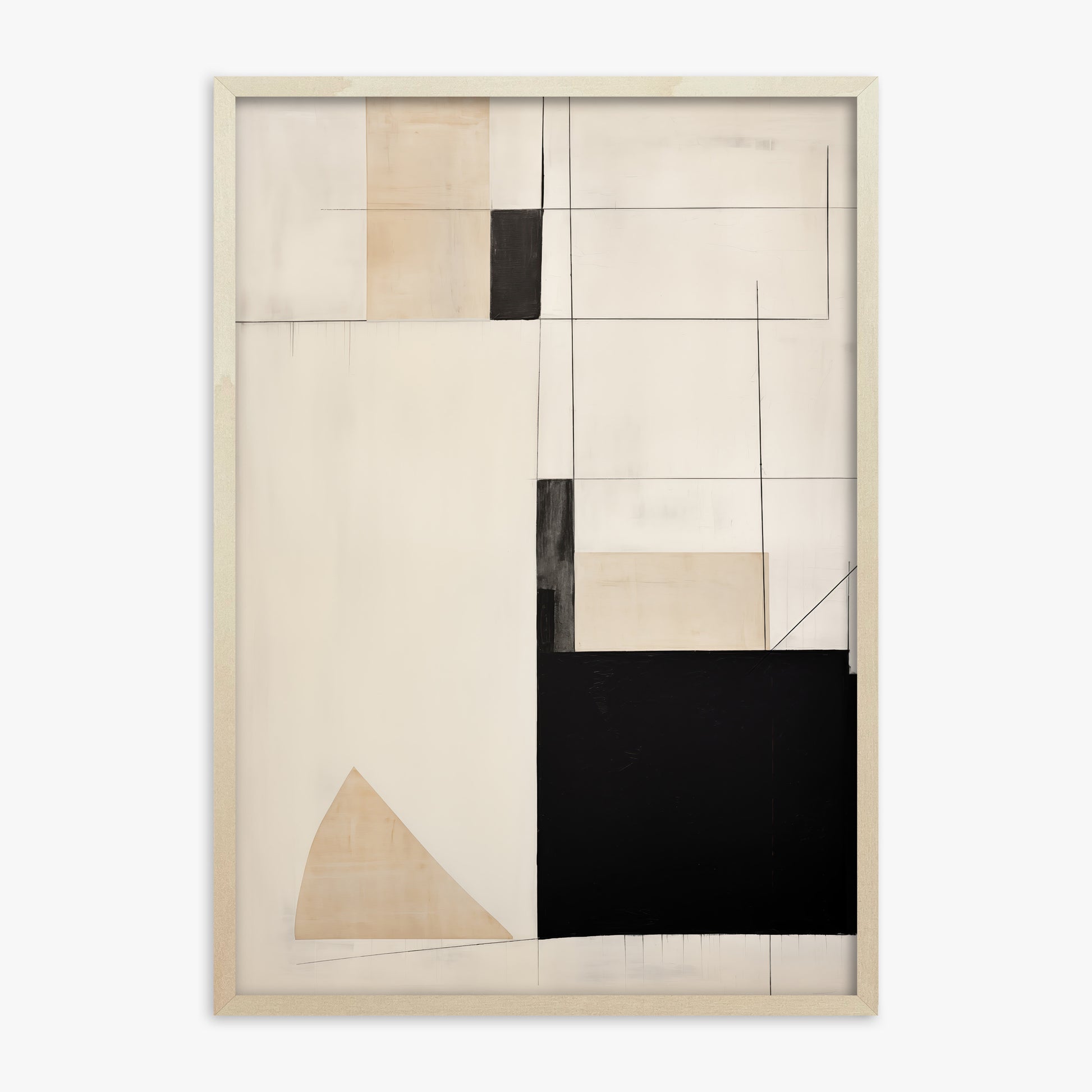 Urban Geometry, 70x100cm Framed Poster With Lime Wood Frame