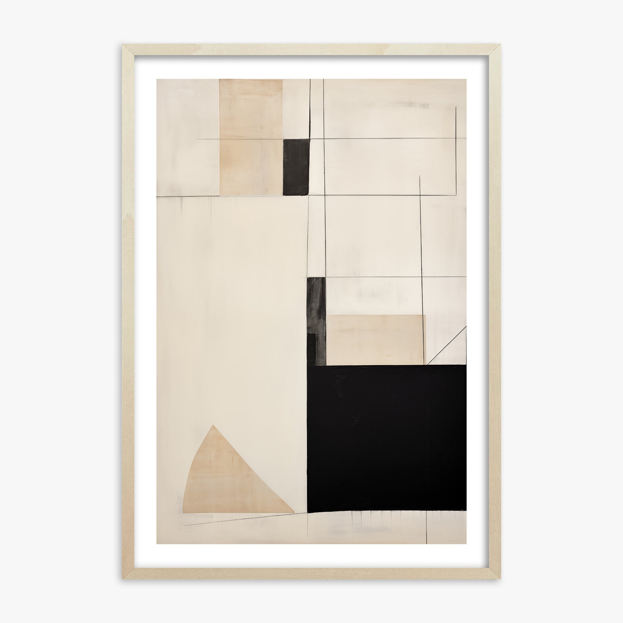Urban Geometry, 70x100cm Framed Poster With Lime Wood Frame