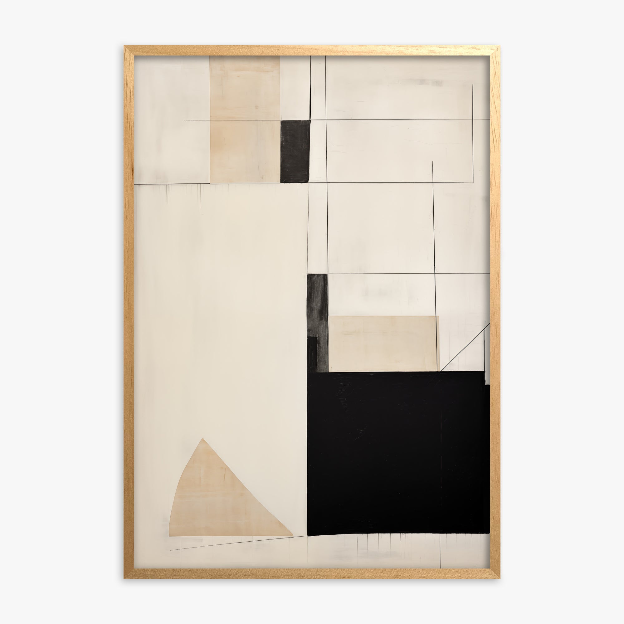 Urban Geometry, Oak Framed Poster With Oak Frame