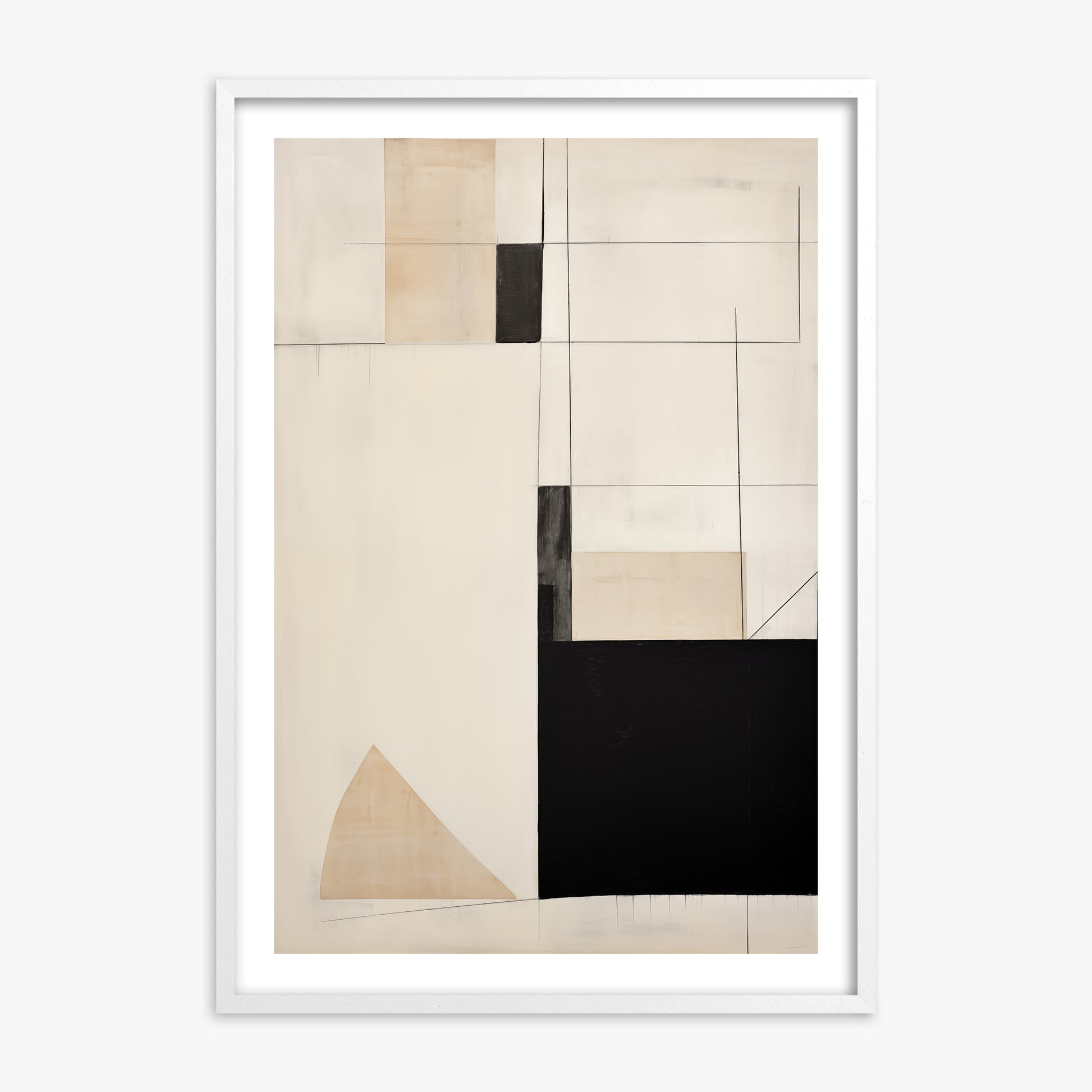 Urban Geometry, 70x100cm Framed Poster With White Frame