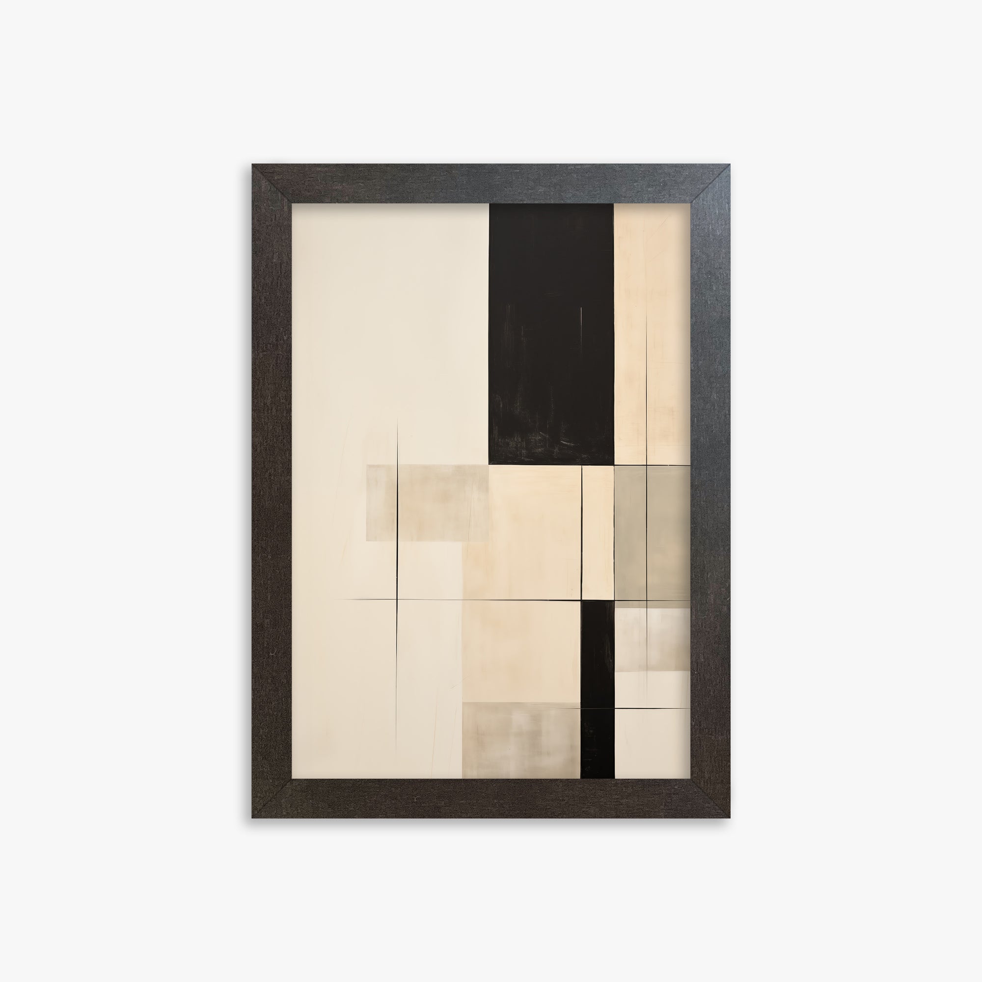 Monochrome Elegance, 21x30cm Framed Art Reproduction With Espresso Frame