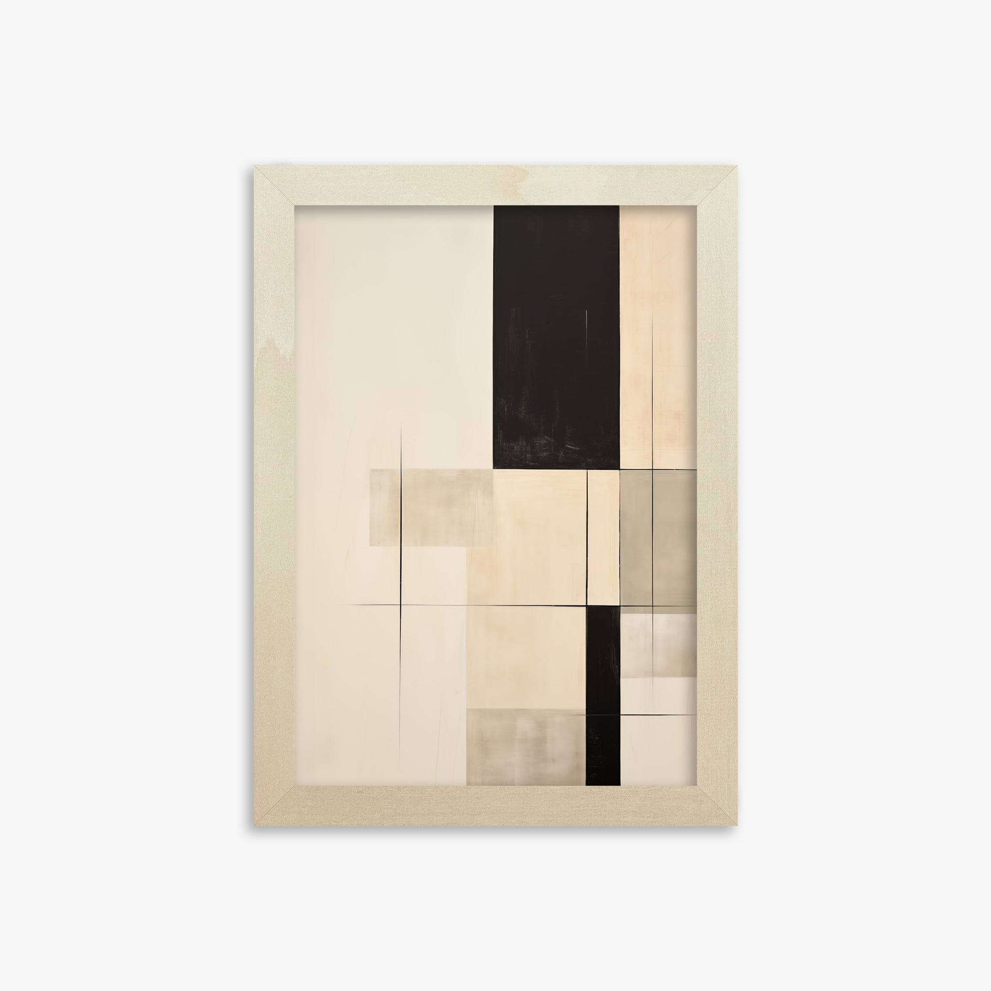 Monochrome Elegance, 21x30cm Framed Art Reproduction With Lime Wood Frame