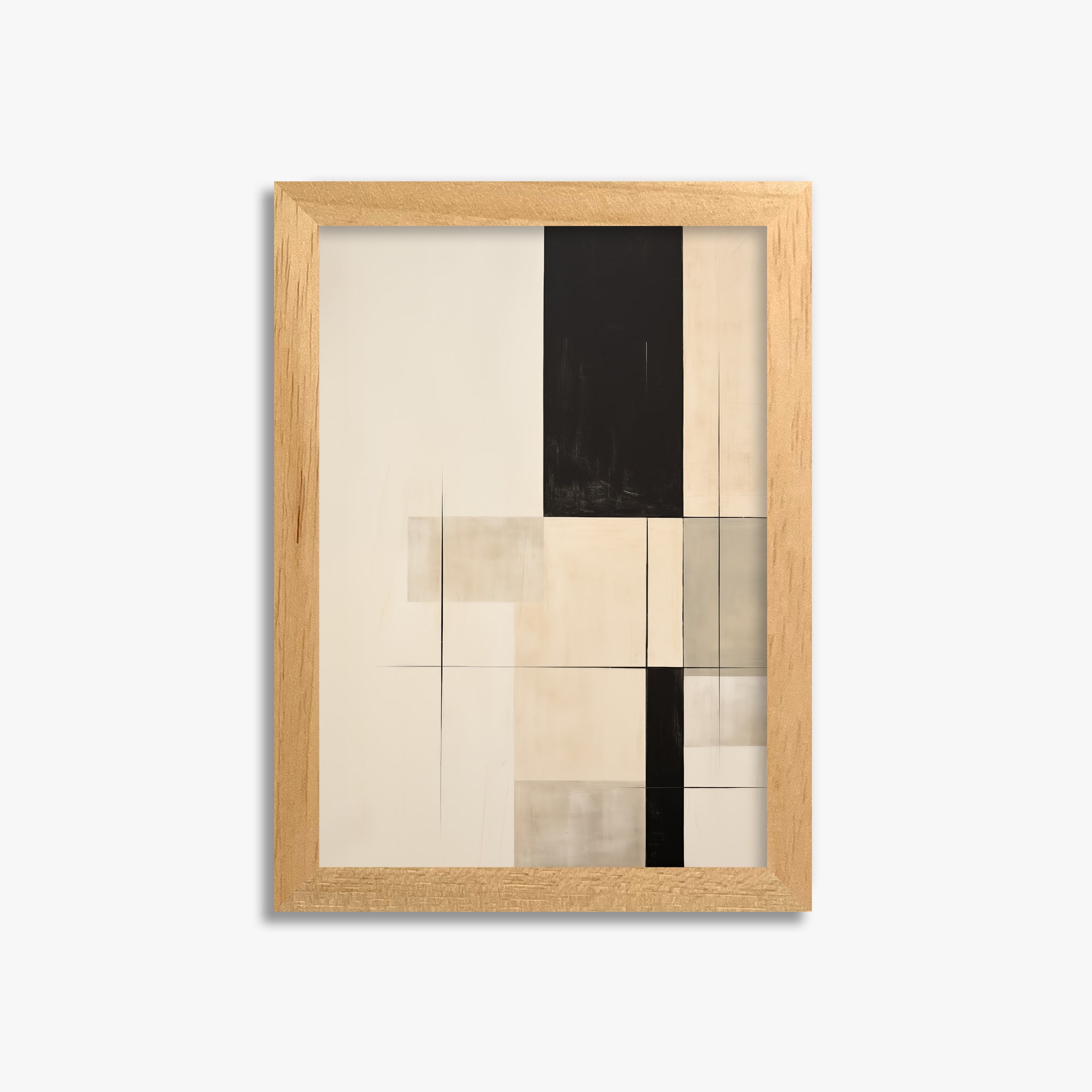Monochrome Elegance, 21x30cm Framed Poster With Oak Frame