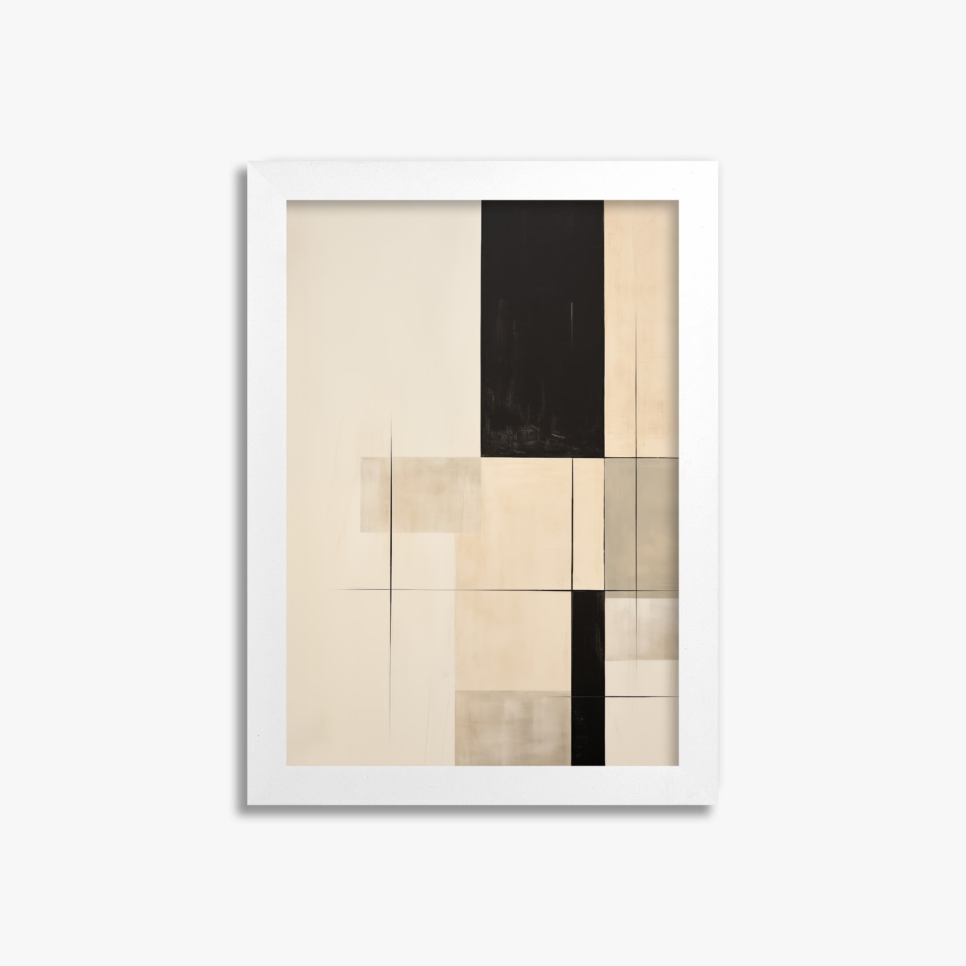 Monochrome Elegance, 21x30cm Framed Poster With White Frame