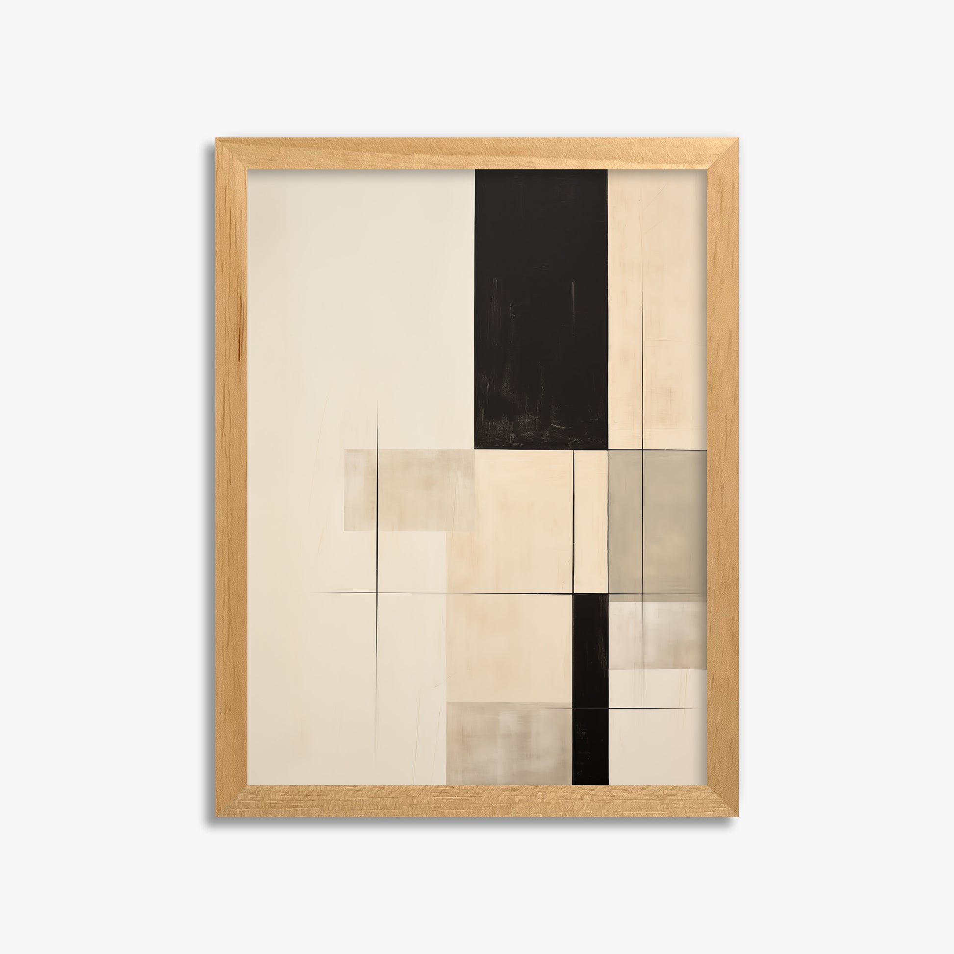 Monochrome Elegance, 30x40cm Framed Poster With Oak Frame