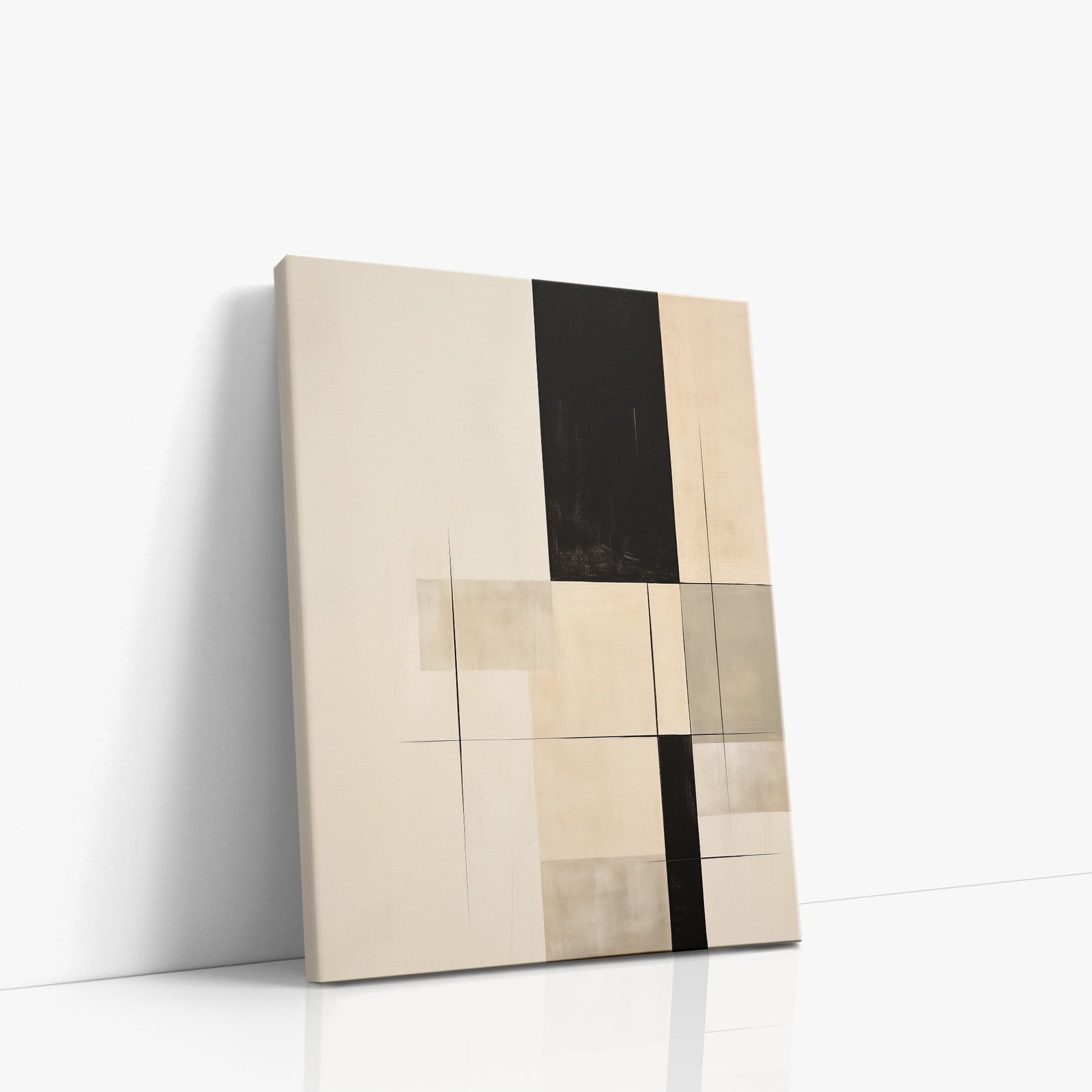 Monochrome Elegance, 30x40cm Satin Canvas Art Reproduction Left Angle