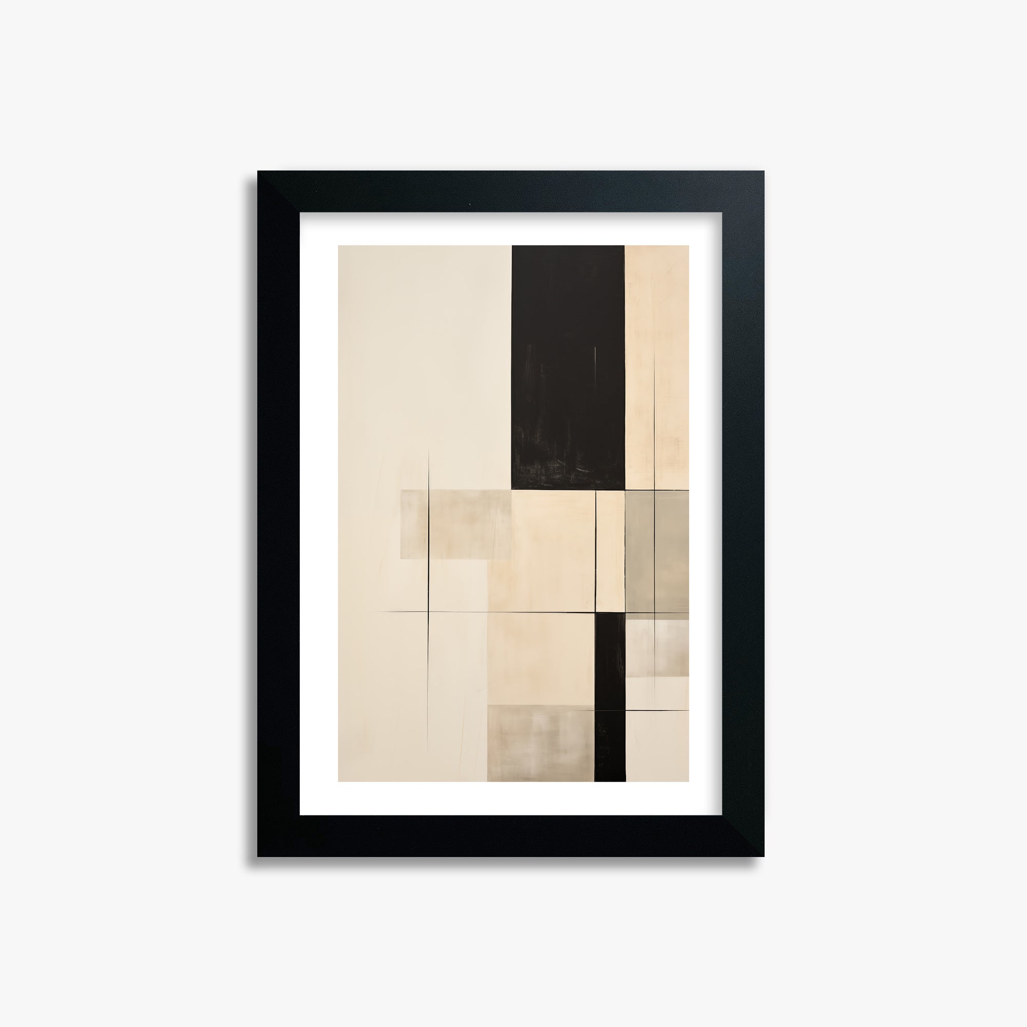 Monochrome Elegance, 21x30cm Black Framed Art Reproduction