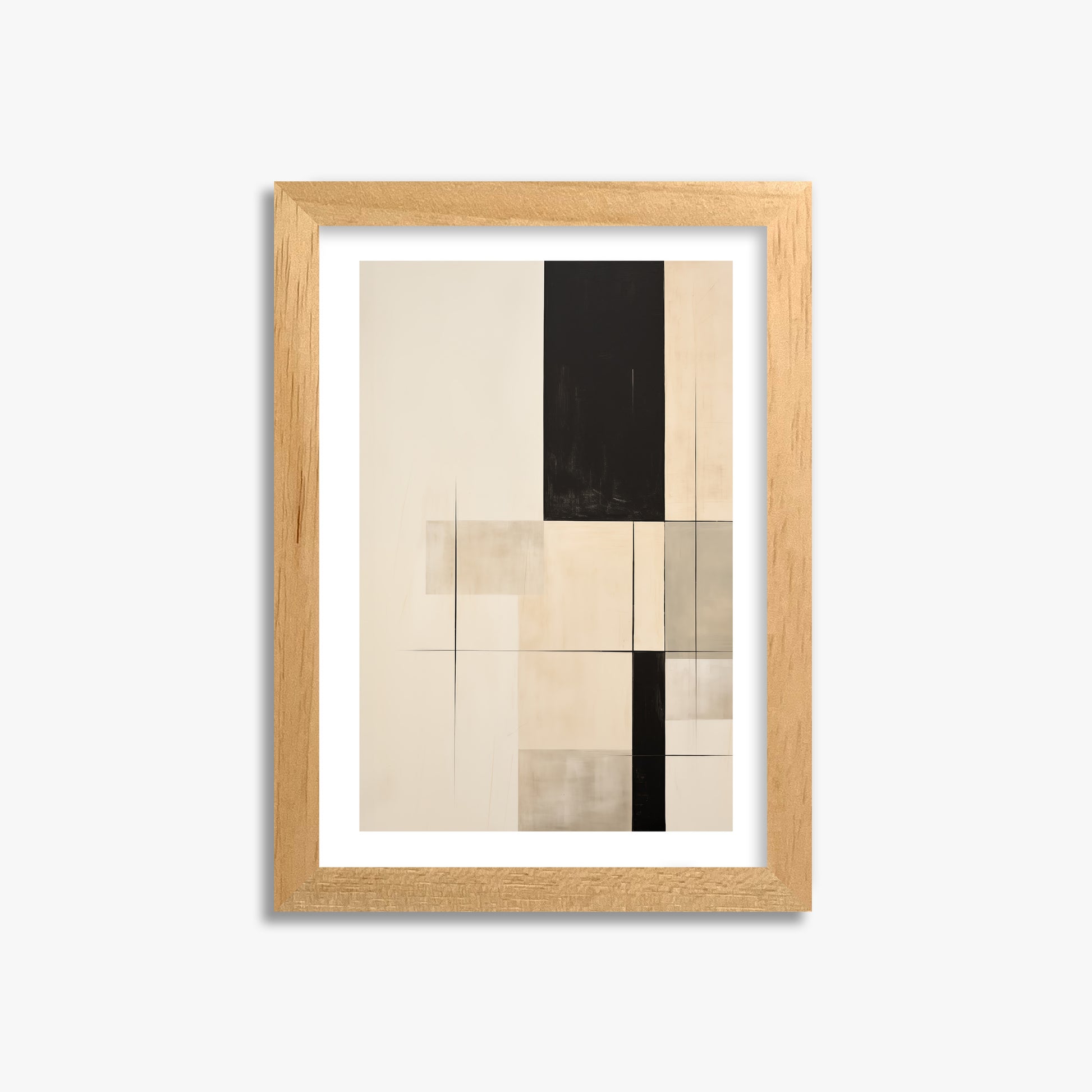 Monochrome Elegance, 21x30cm Oak Framed Art Reproduction