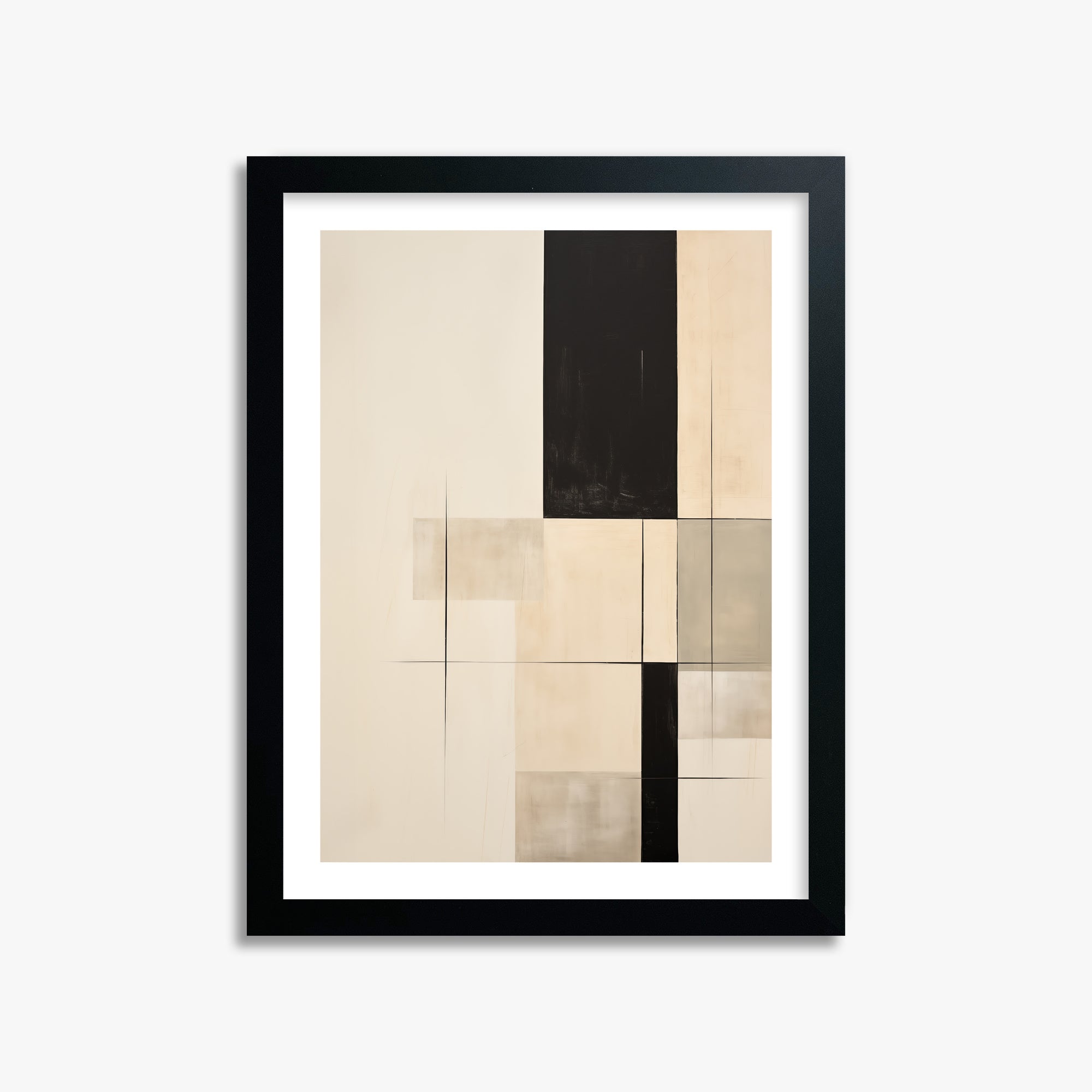 Monochrome Elegance, 30x40cm Black Framed Art Reproduction