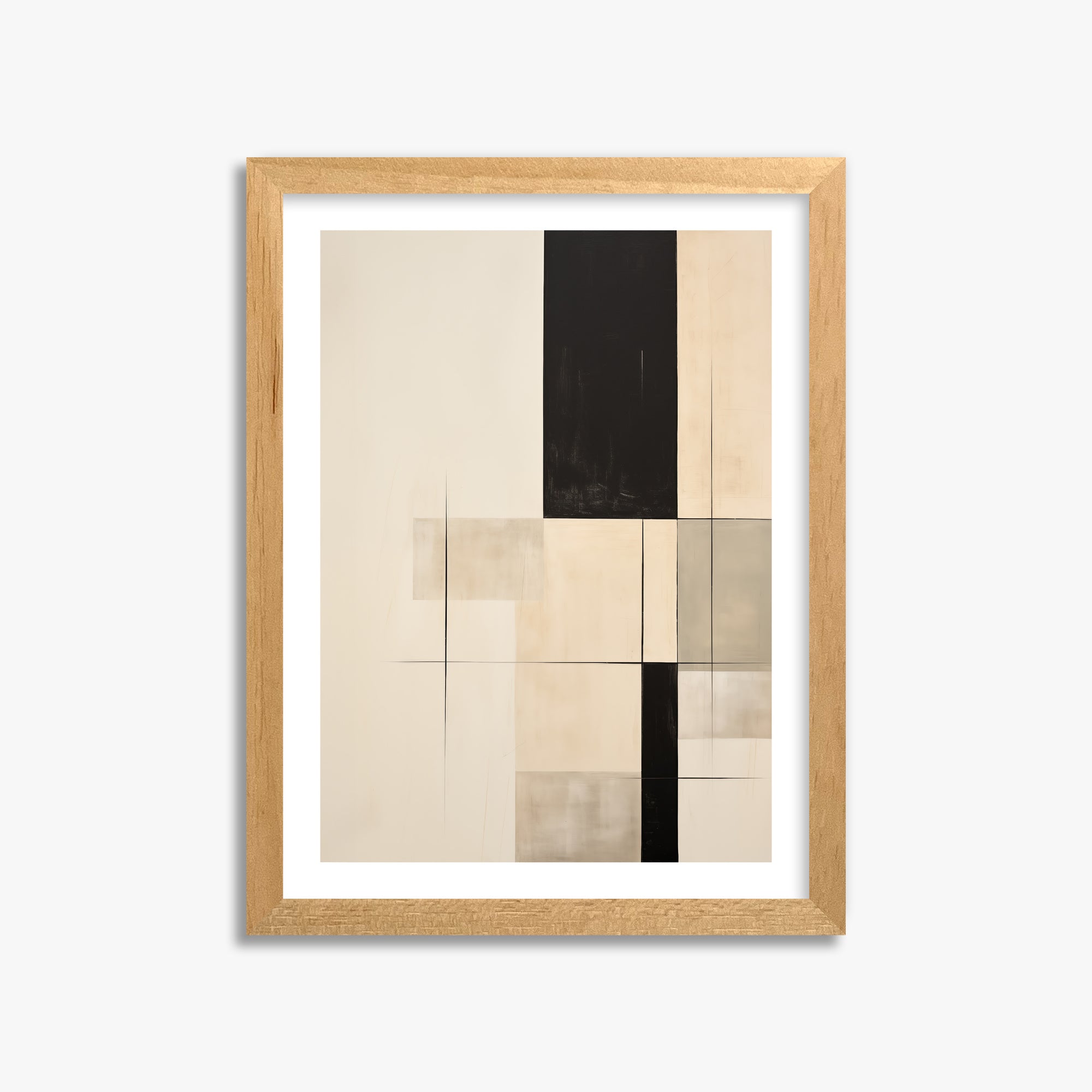 Monochrome Elegance, 30x40cm Oak Framed Art Reproduction