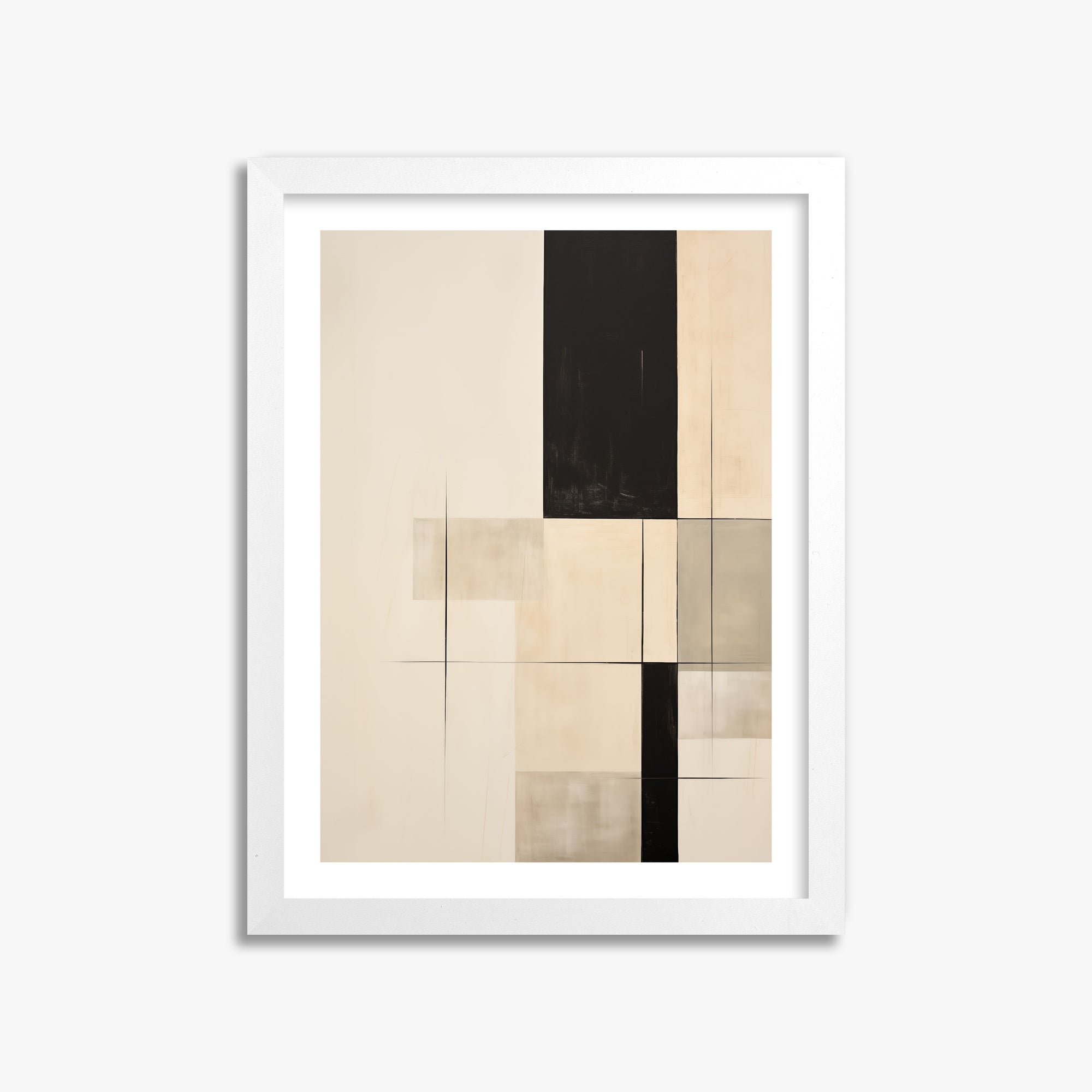 Monochrome Elegance, 30x40cm Whitek Framed Art Reproduction