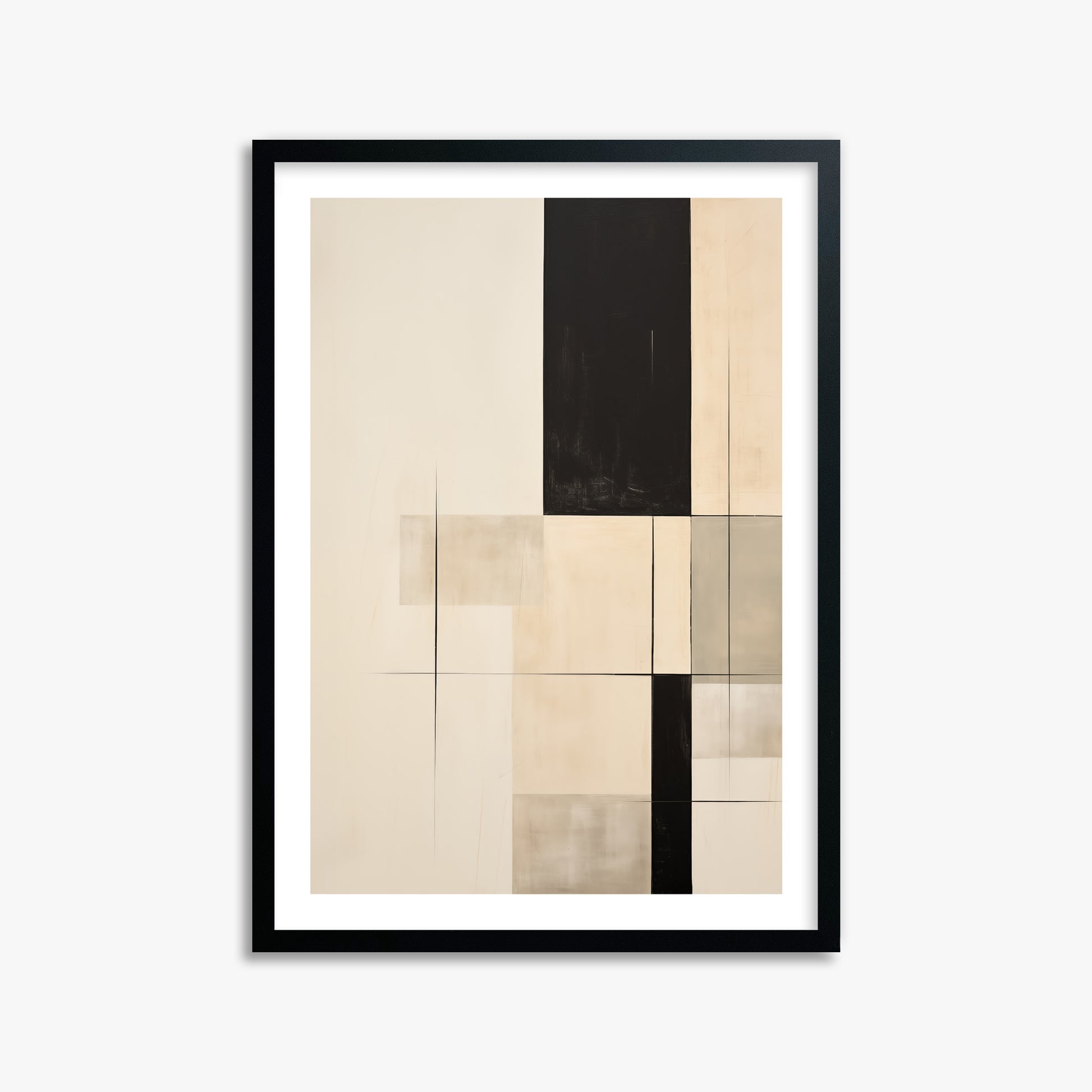 Monochrome Elegance, 50x70cm Black Framed Art Reproduction