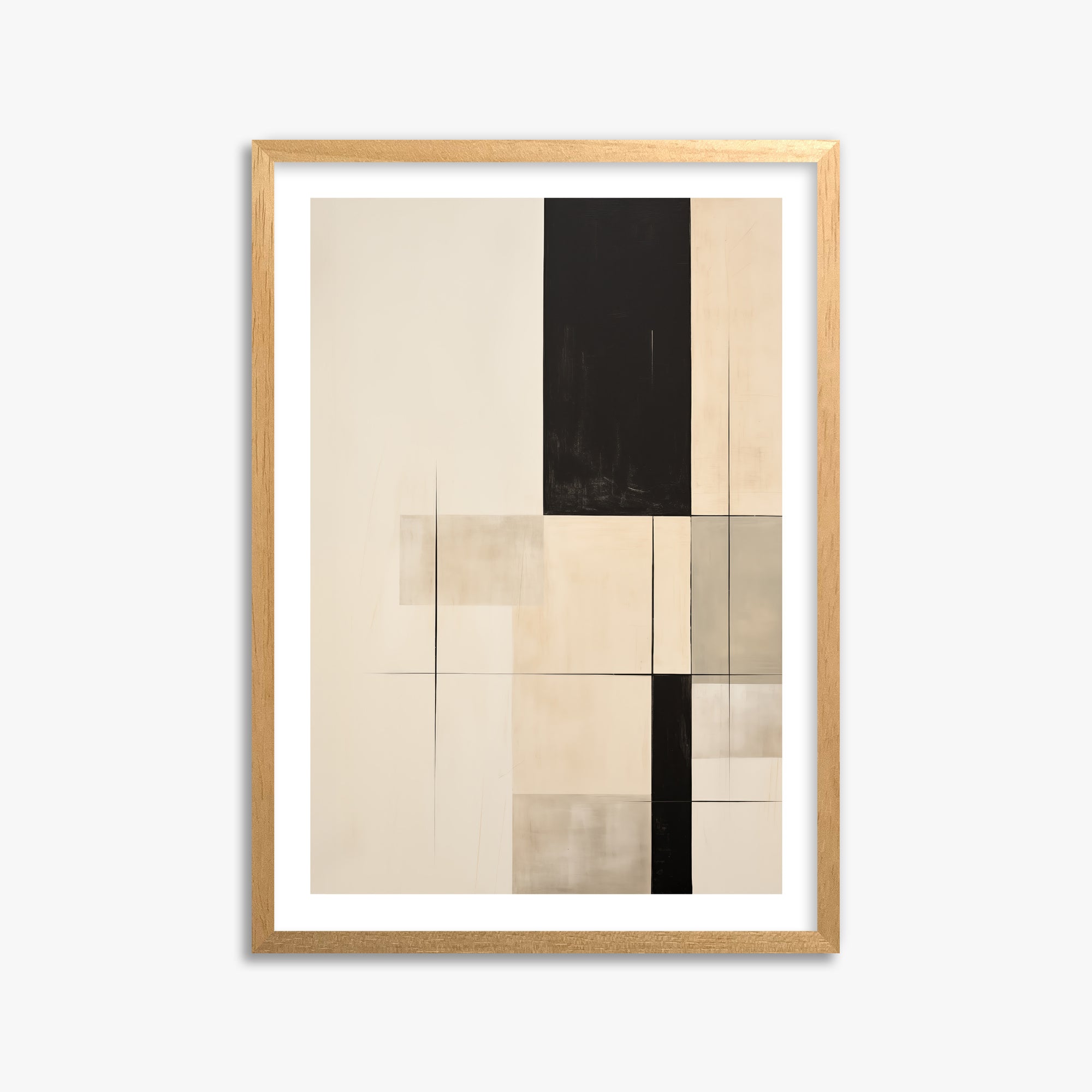 Monochrome Elegance, 50x70cm Oak Framed Art Reproduction