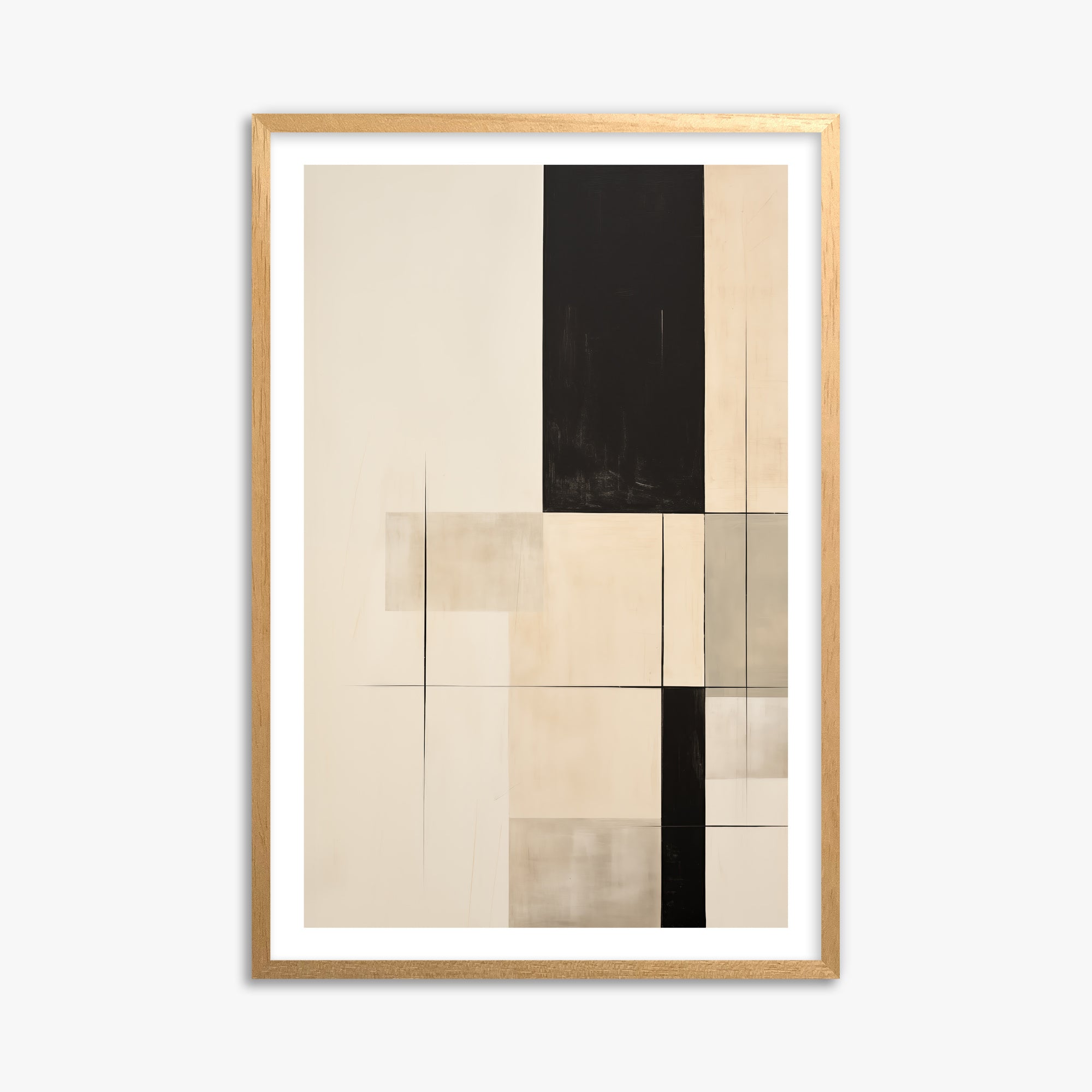 Monochrome Elegance, 61x91cm Oak Framed Art Reproduction
