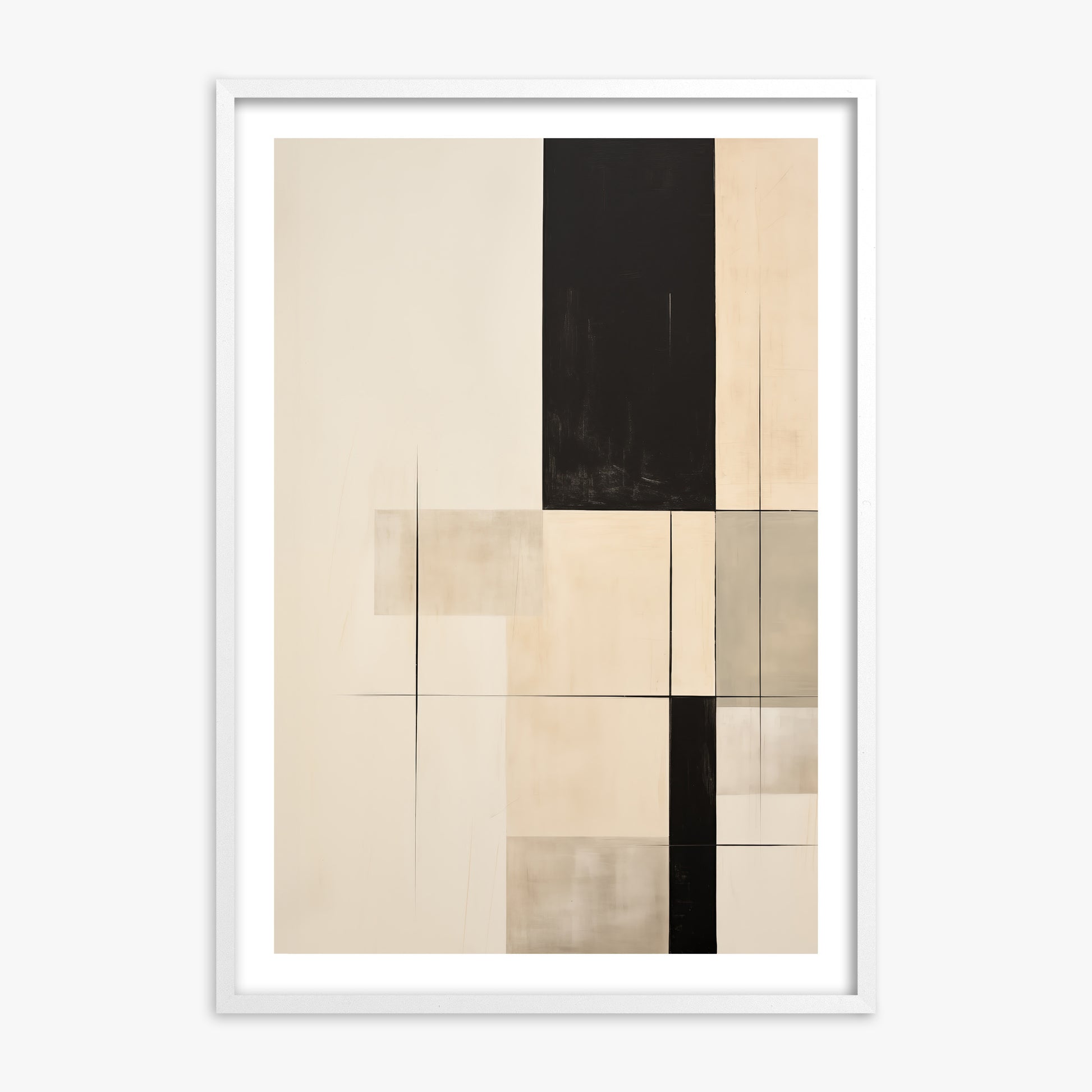 Monochrome Elegance, 70x100cm Whitek Framed Art Reproduction