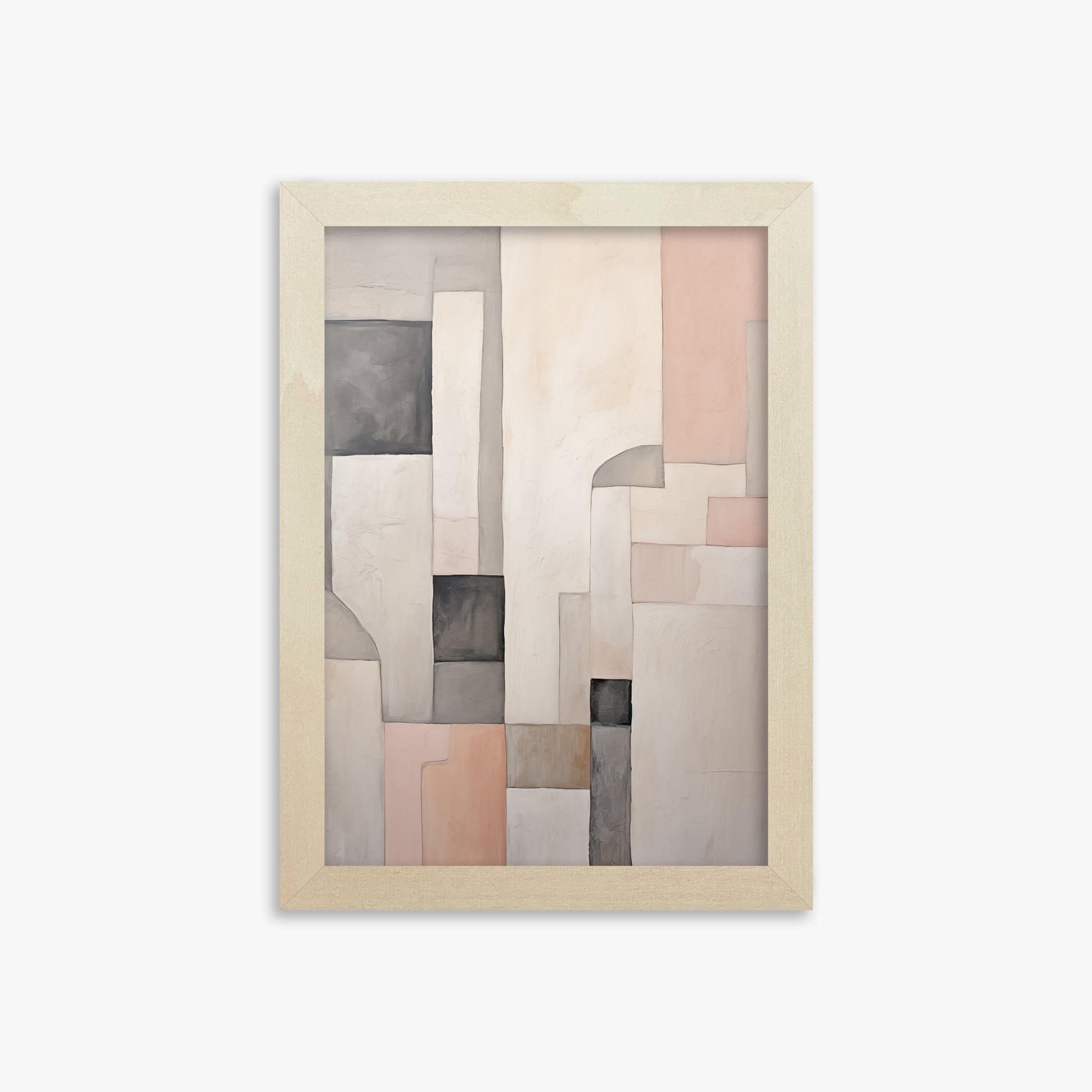 Whispering Blocks, 21x30cm Framed Poster With Lime Wood Frame