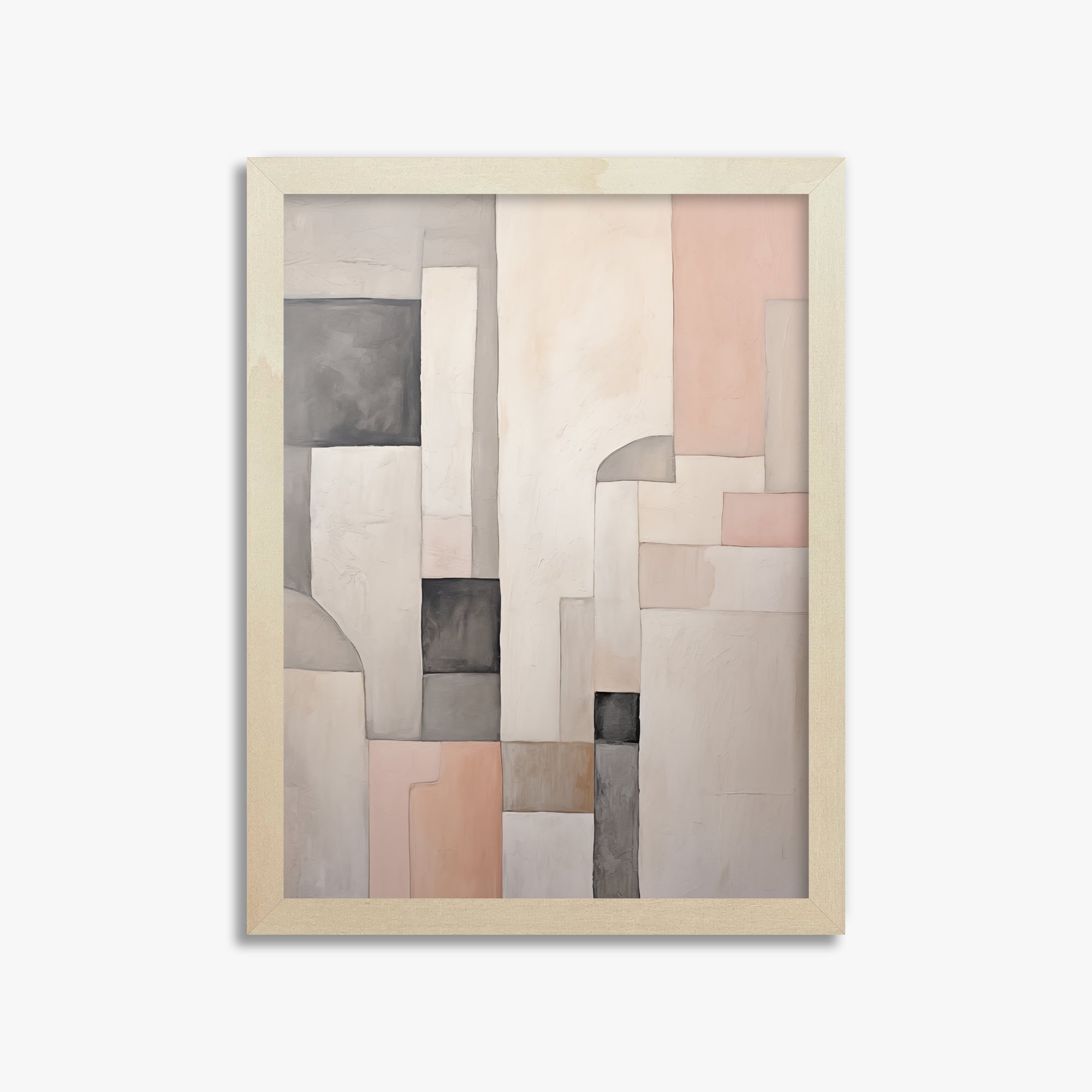 Whispering Blocks, 30x40cm Framed Poster With Lime Wood Frame