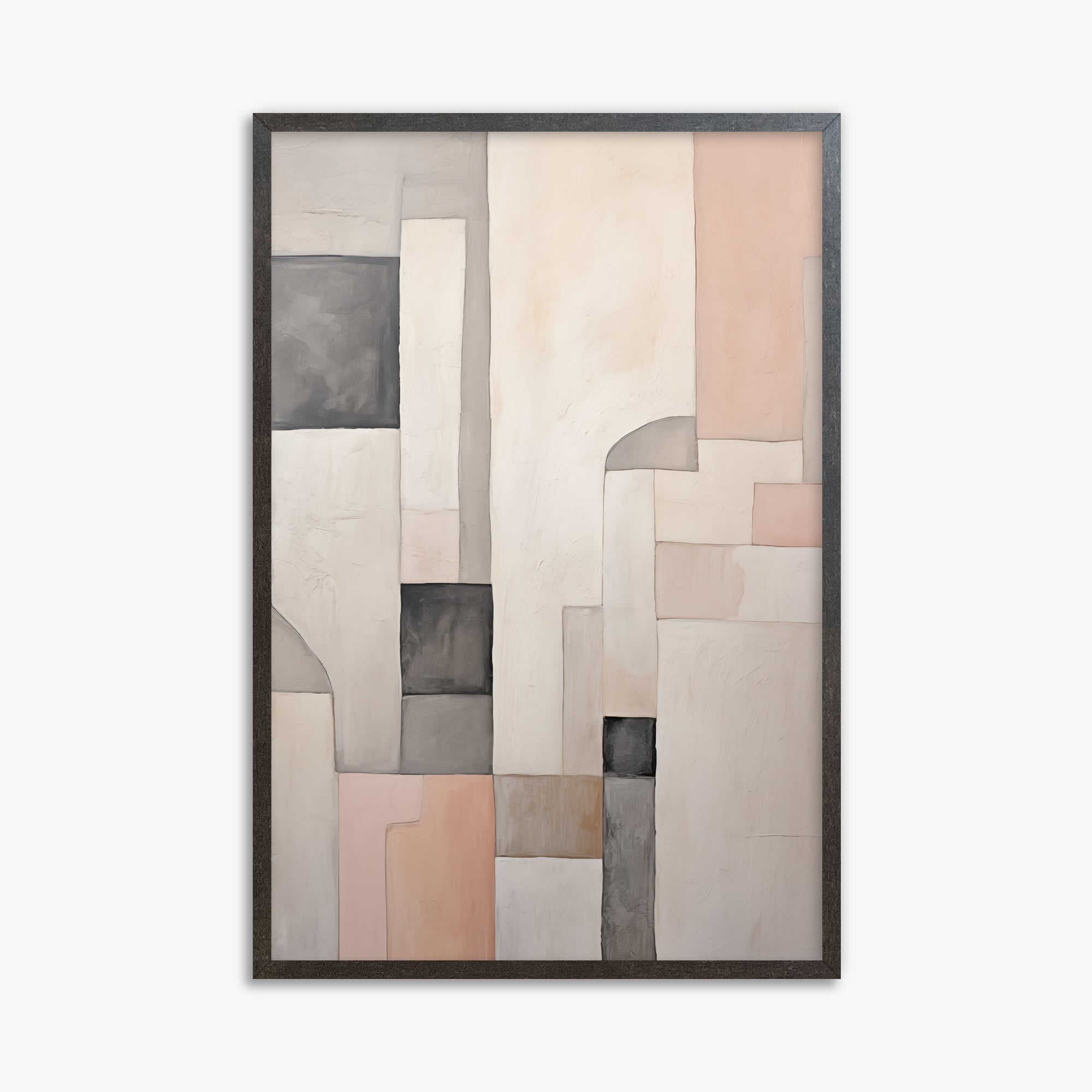 Whispering Blocks, 61x91cm Framed Poster With Espresso Frame
