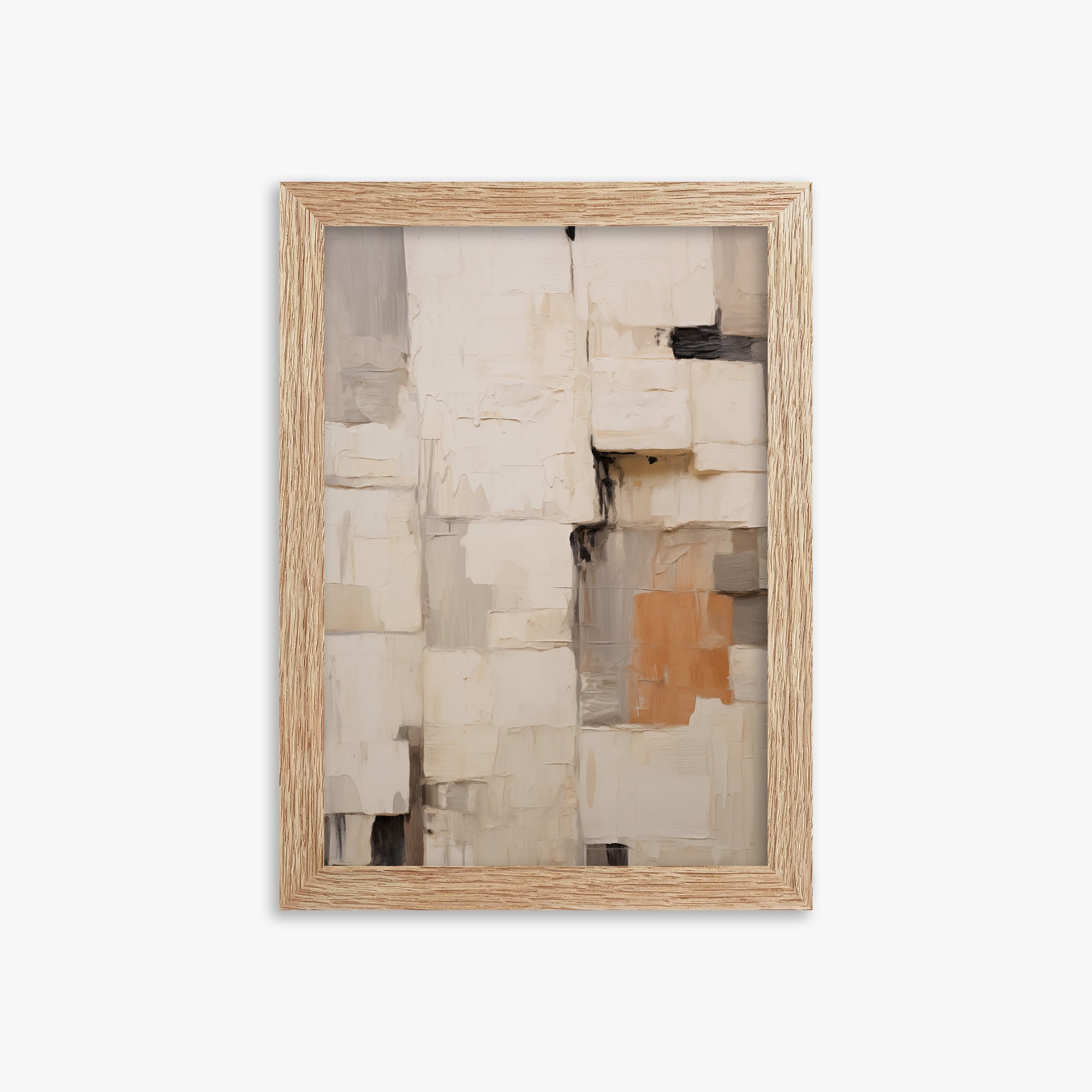 Urban Fragments, 21x30cm Framed Poster With Raw Oak Frame