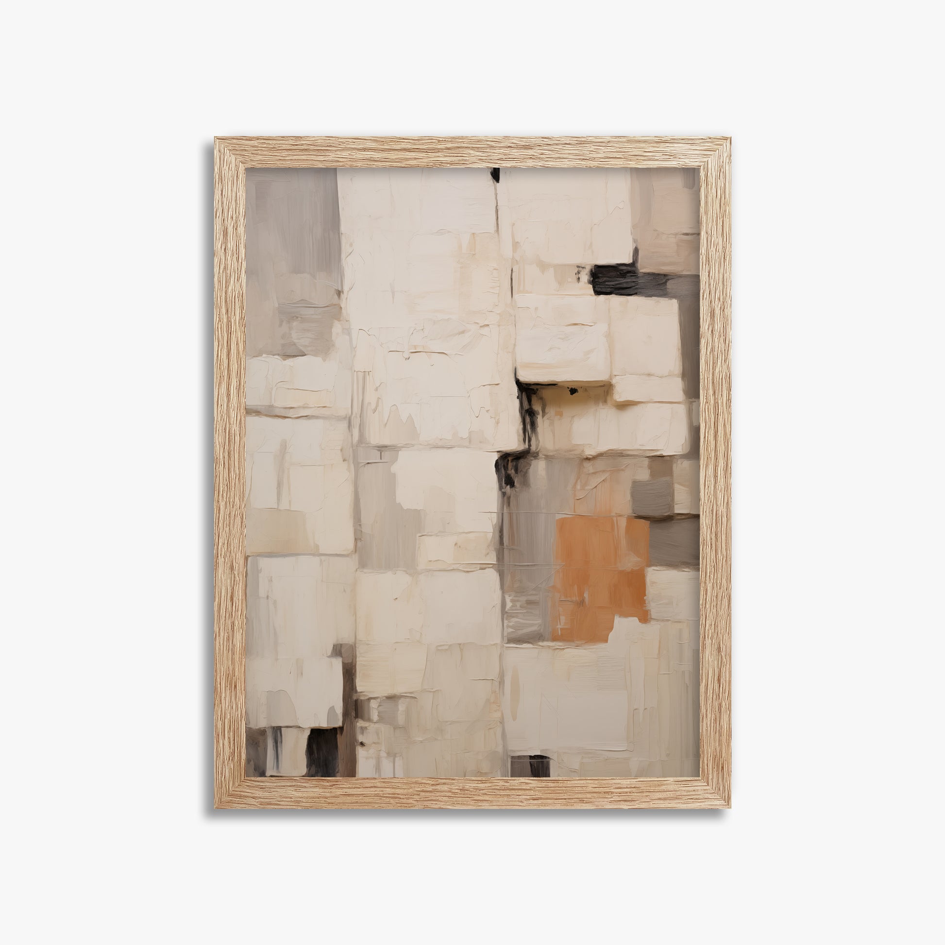 Urban Fragments, 30x40cm Framed Poster With Raw Oak Frame