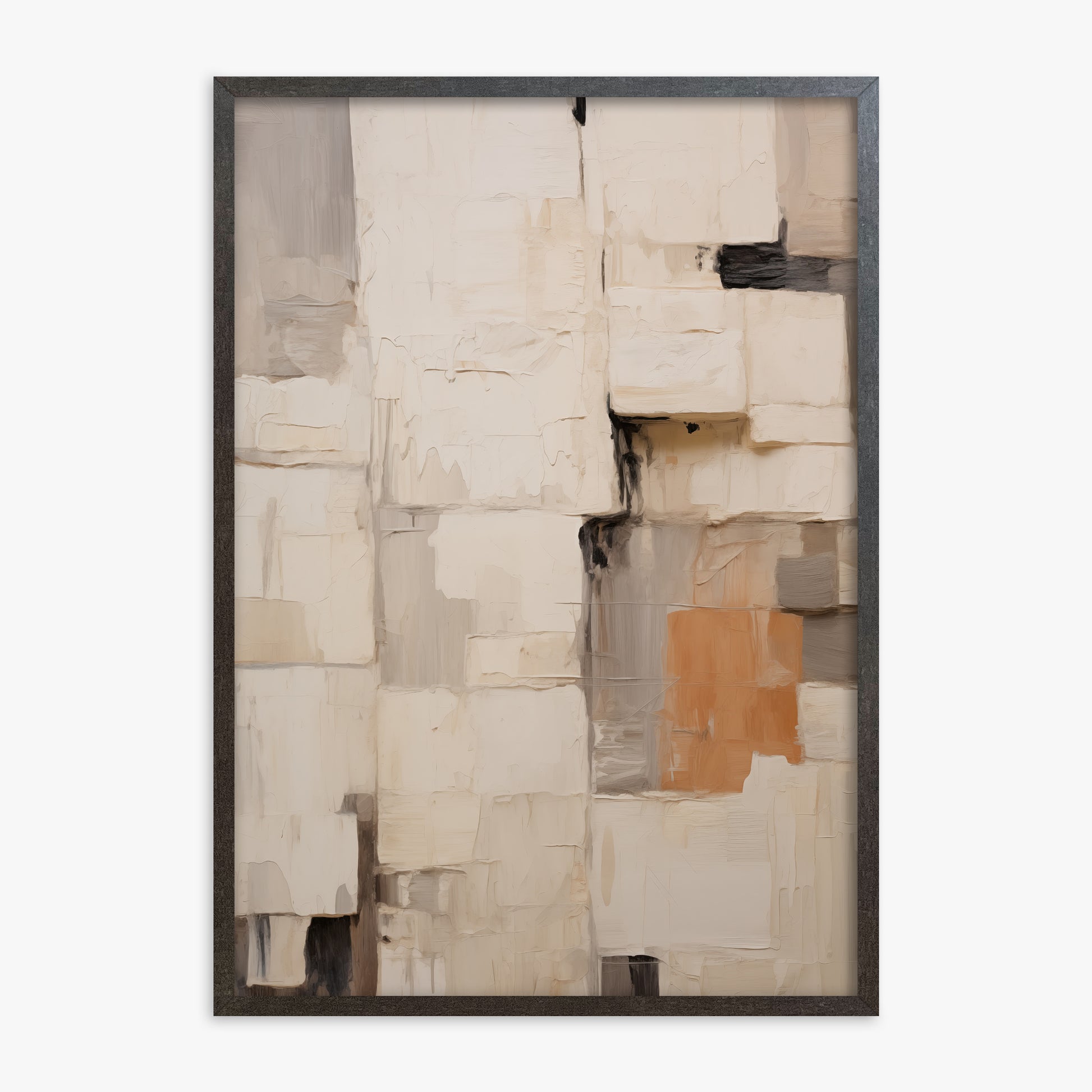 Urban Fragments, 70x100cm Framed Poster With Espresso Frame