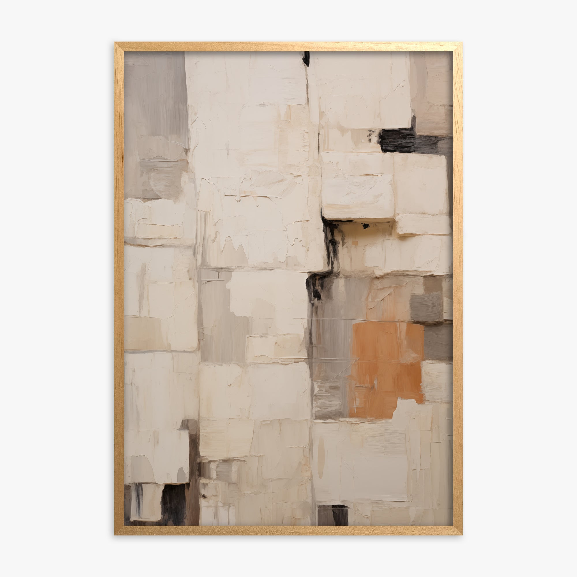 Urban Fragments, Oak Framed Poster With Oak Frame