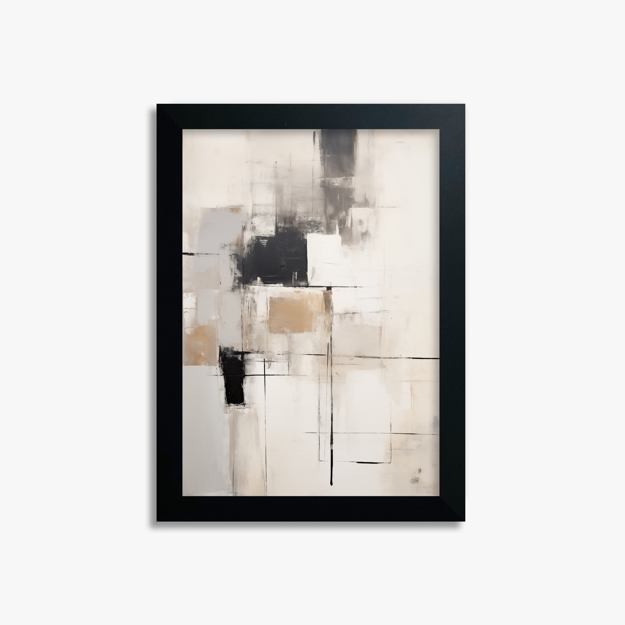 Fractured Grid, 21x30cm Framed Poster With Black Frame