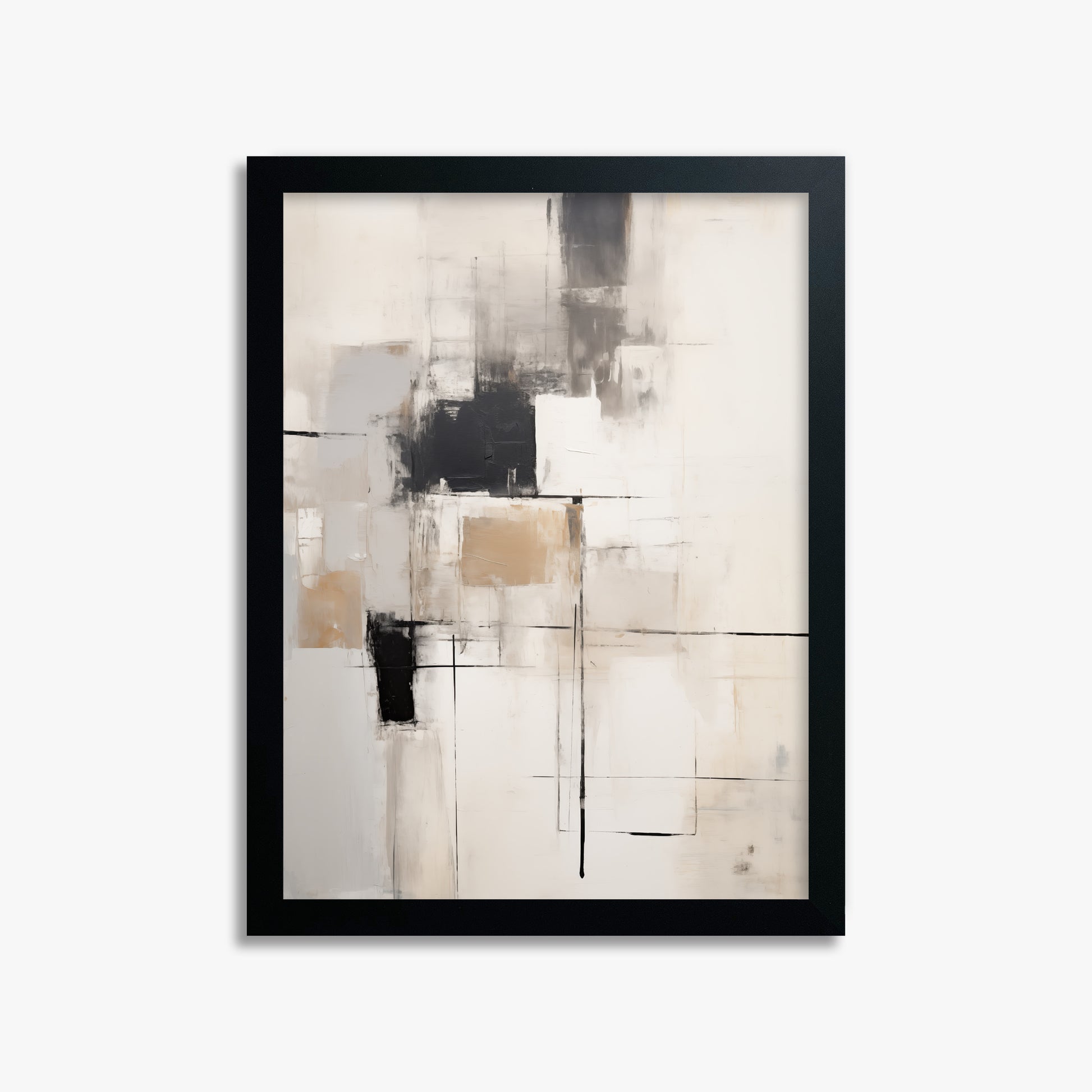 Fractured Grid, 30x40cm Framed Poster With Black Frame