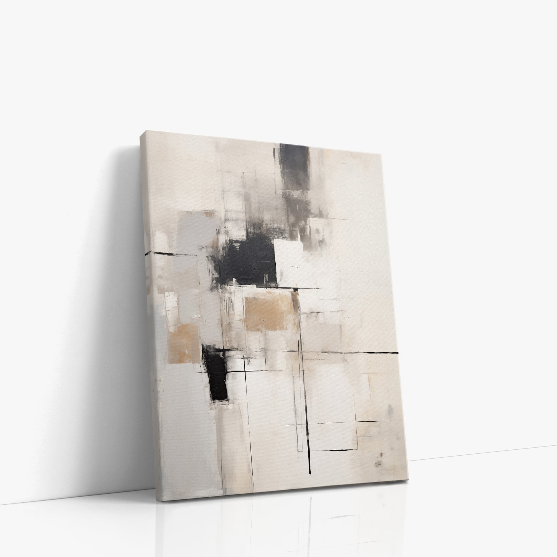 Fractured Grid, 30x40cm Satin Canvas Art Reproduction Left Angle