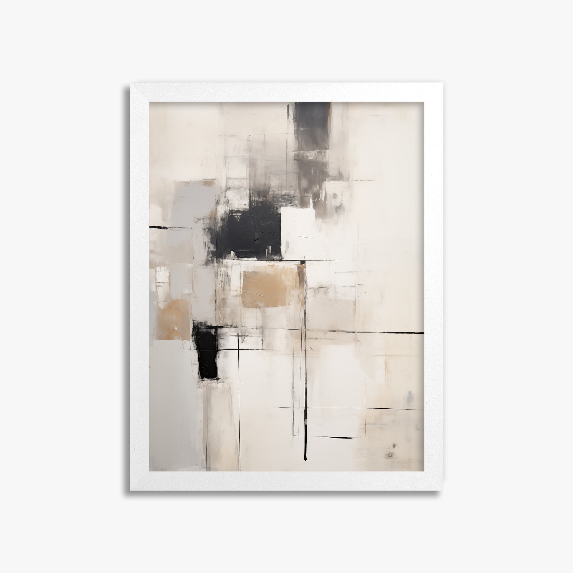 Fractured Grid, 30x40cm Framed Poster With White Frame