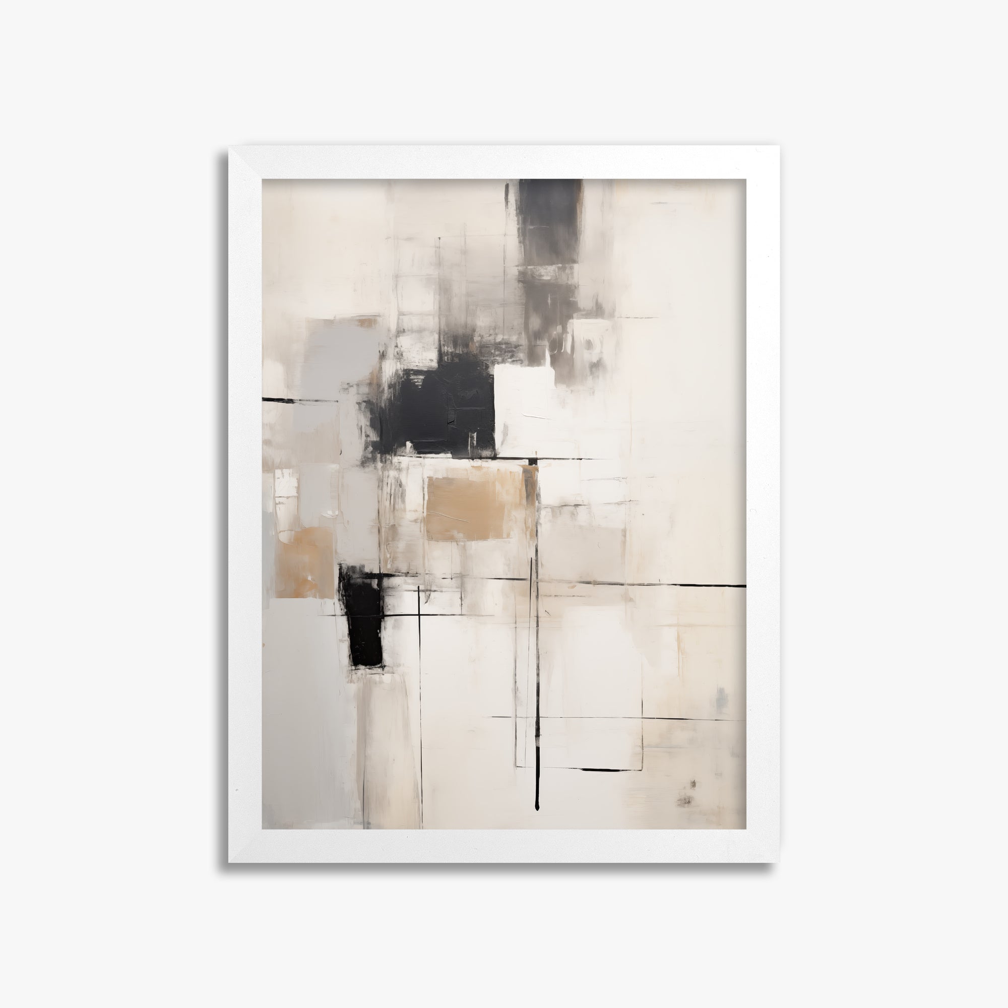 Fractured Grid, 30x40cm Framed Poster With White Frame