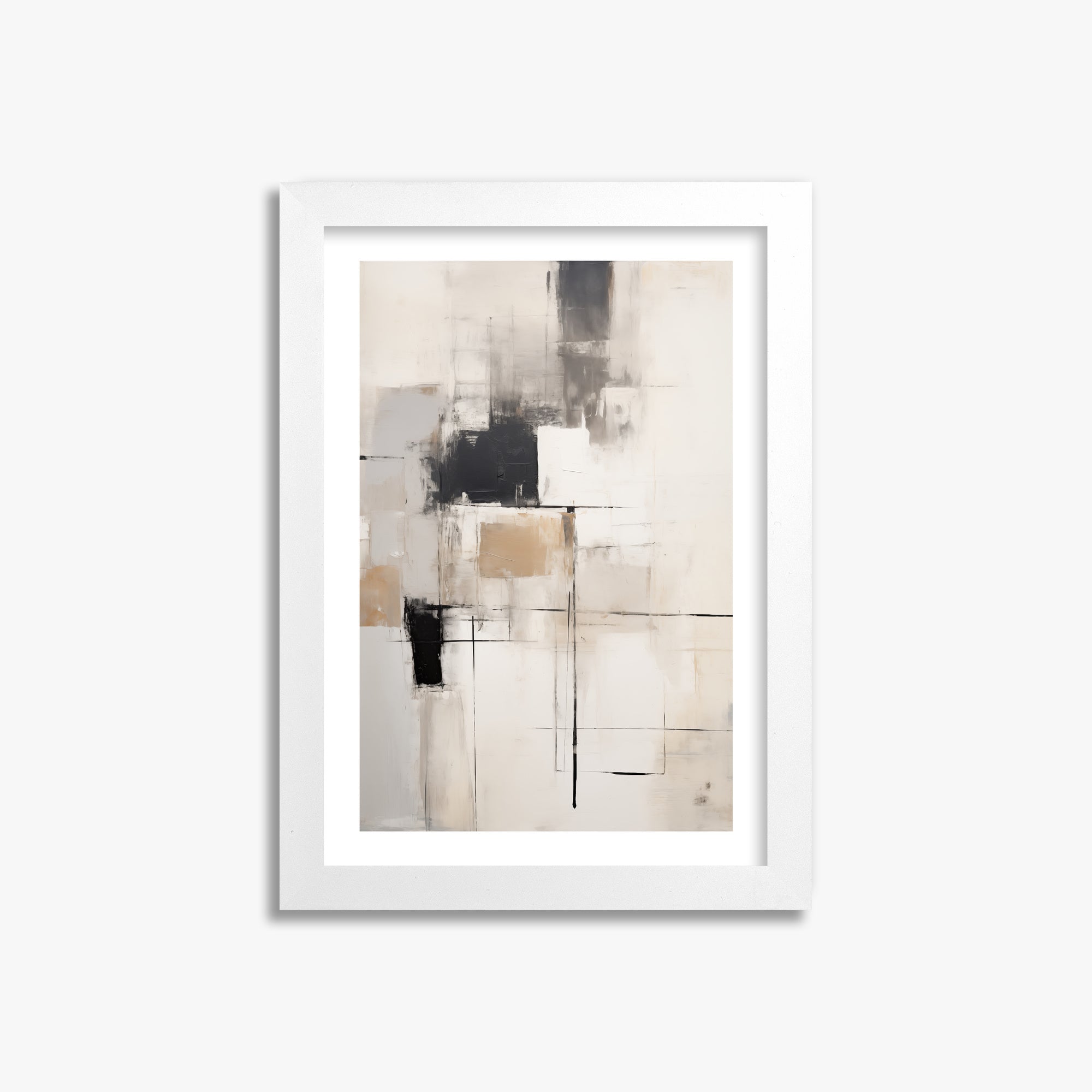 Fractured Grid, 21x30cm Whitek Framed Art Reproduction